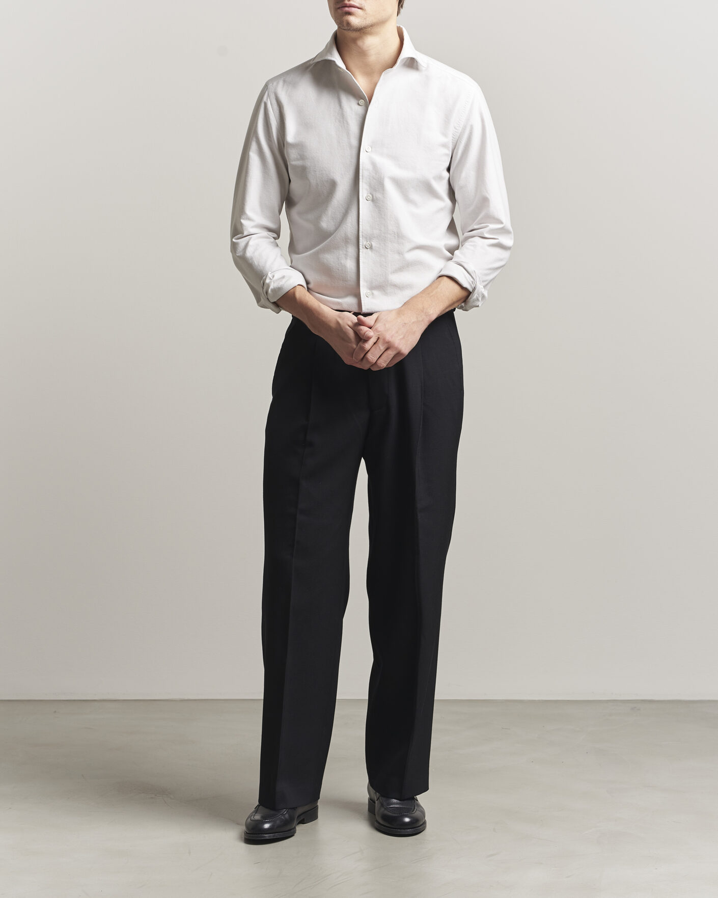 Men | Shirts | 100Hands | Washed Oxford Shirt Grey