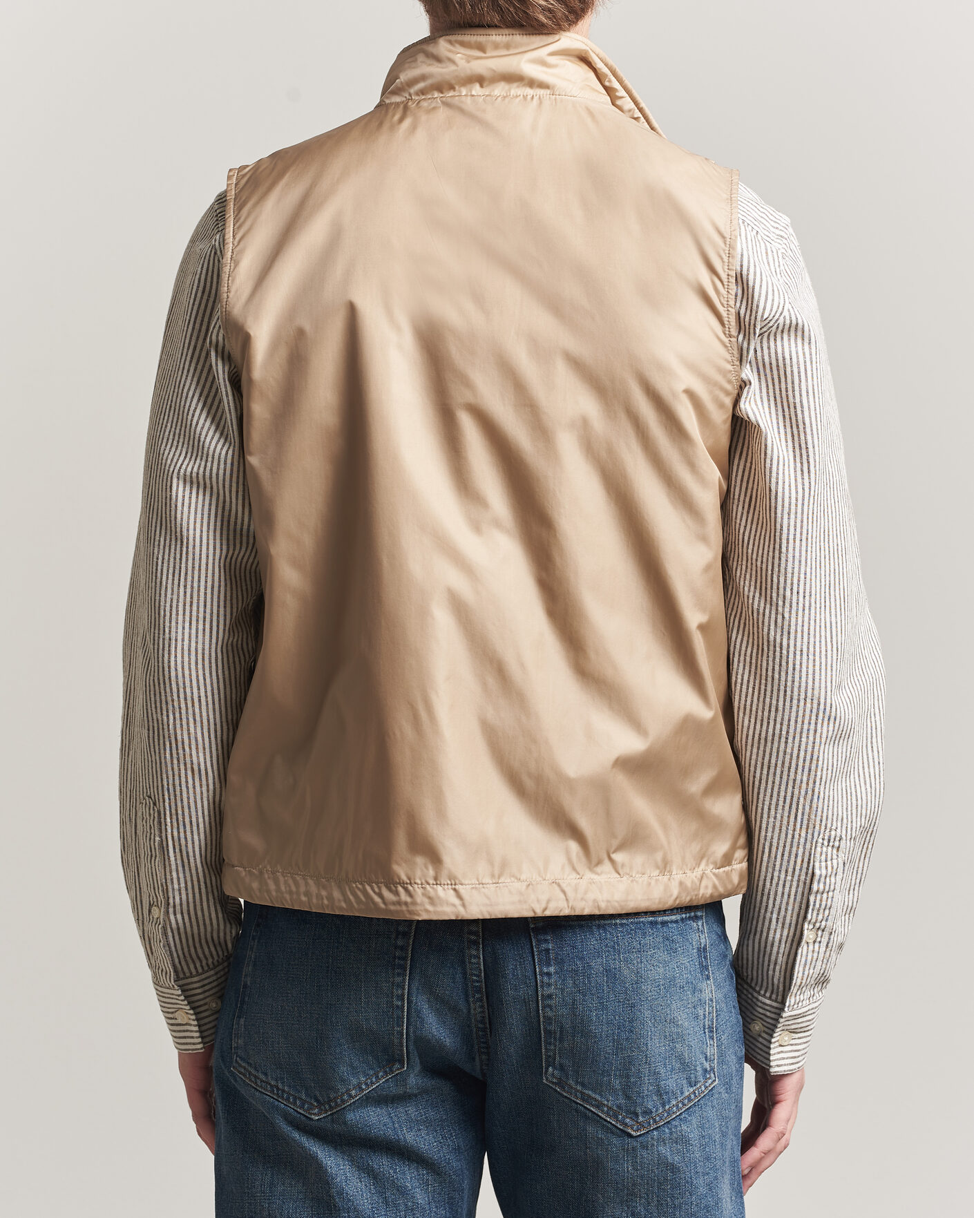 Men | Gilets | Aspesi | Vernes Nylon Gilet Beige