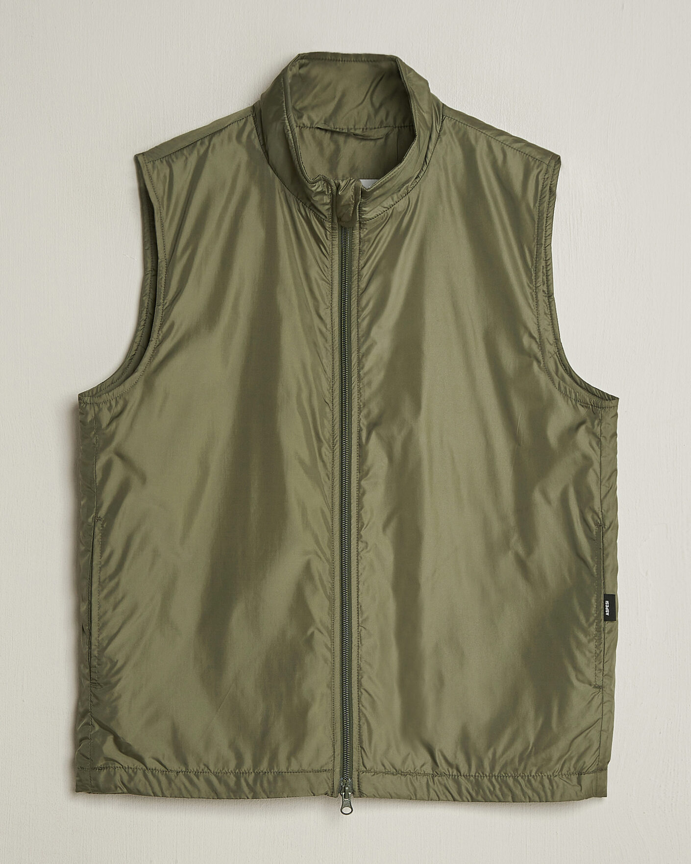 Men | Gilets | Aspesi | Vernes Nylon Gilet Olive