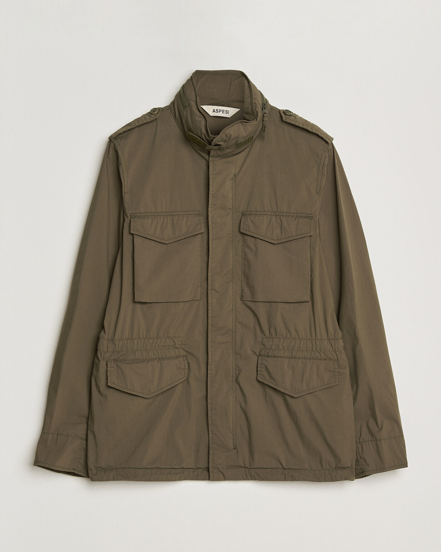ASPESI カーキ フィールドジャケット XS Aspesi Lightweight Cotton Field Jacket Military at CareOfCarl.com