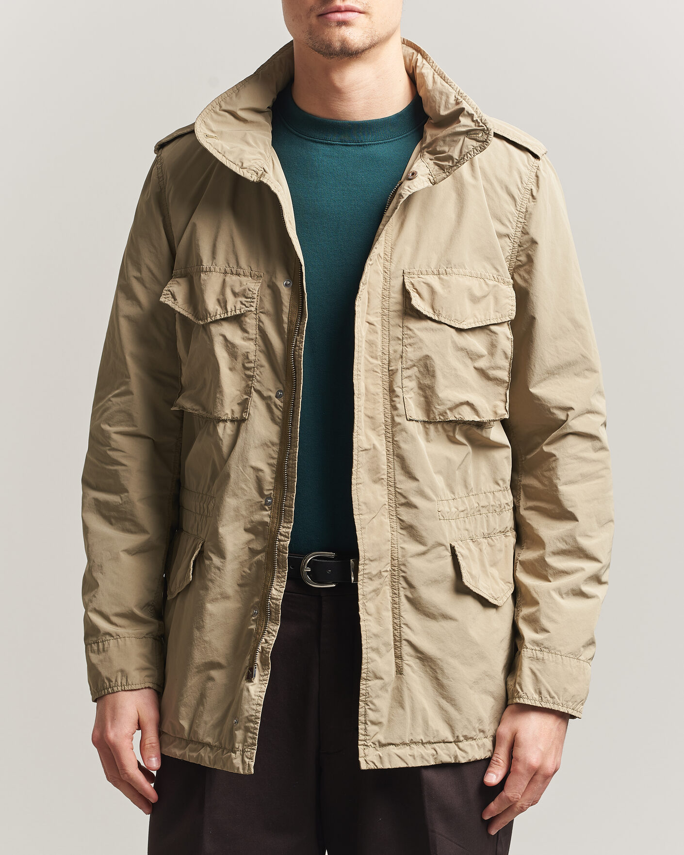 Aspesi Garment Dyed Field Jacket Sand at CareOfCarl.com