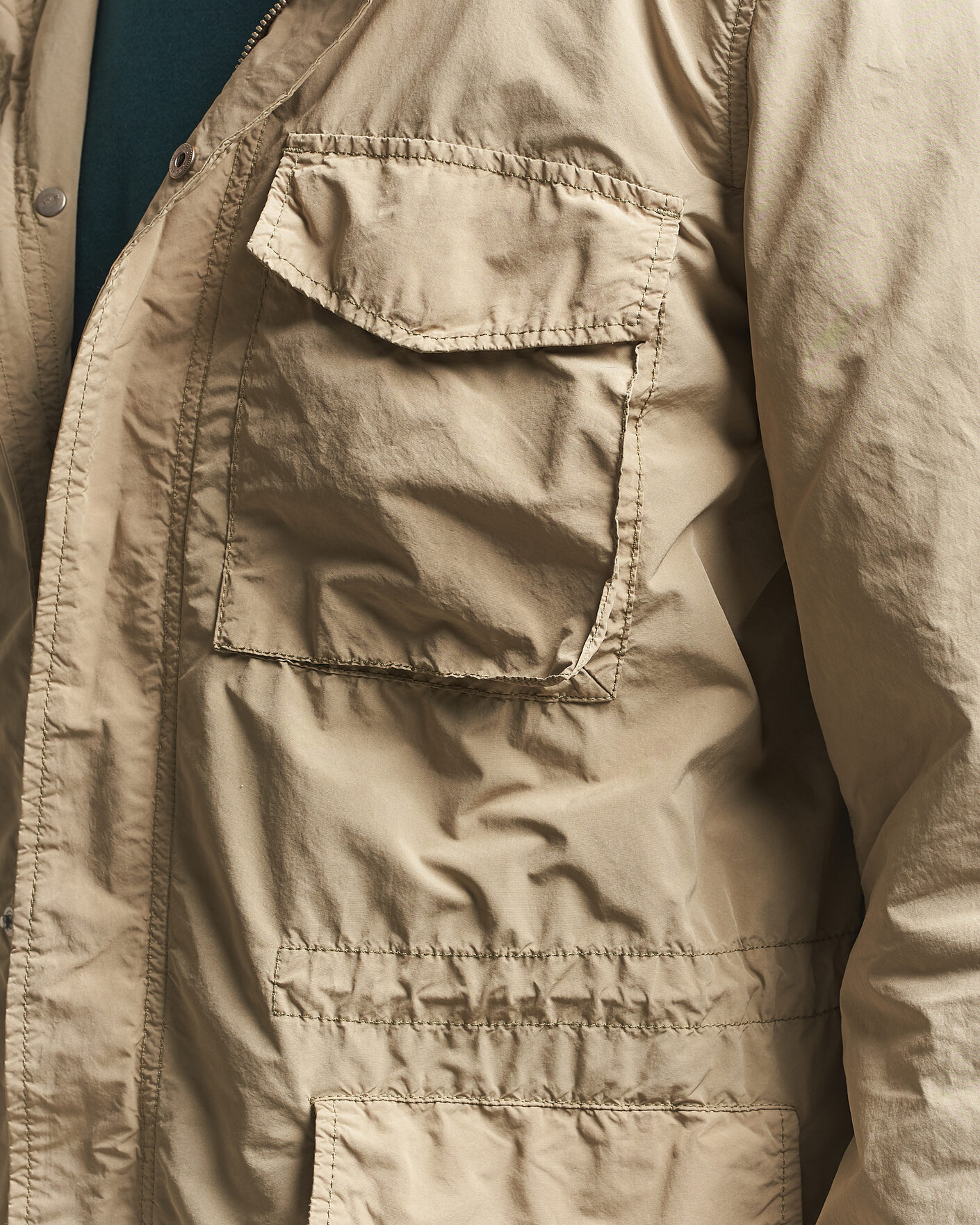 Men | Coats & Jackets | Aspesi | Garment Dyed Field Jacket Sand