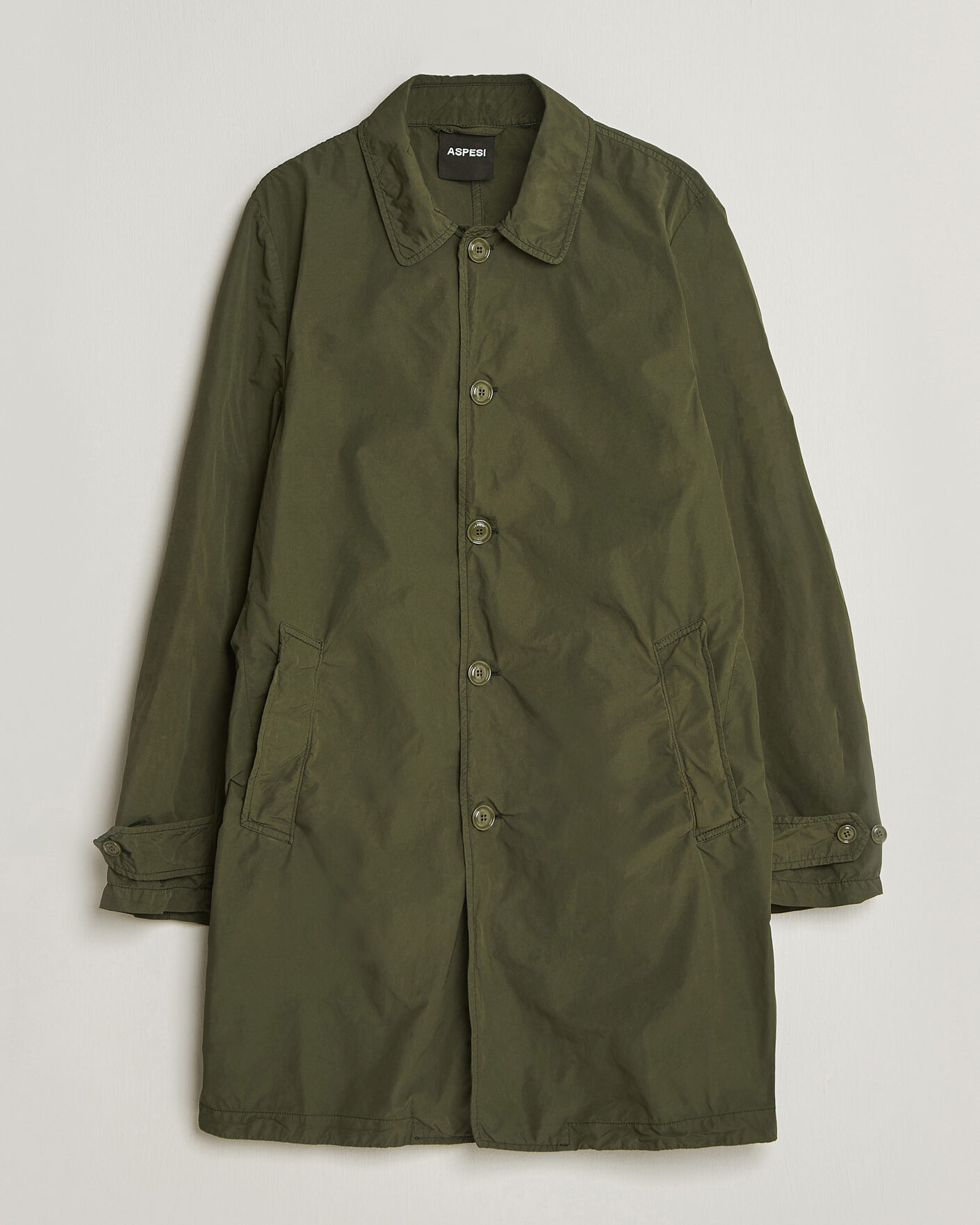 Men | Coats & Jackets | Aspesi | Garment Dyed Lemon Coat Military