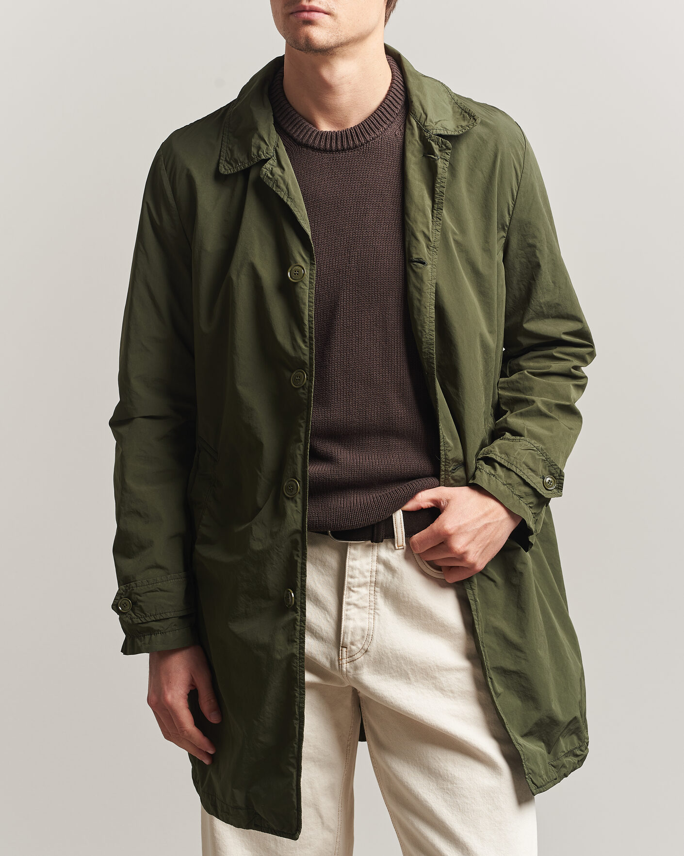 Men | Coats & Jackets | Aspesi | Garment Dyed Lemon Coat Military