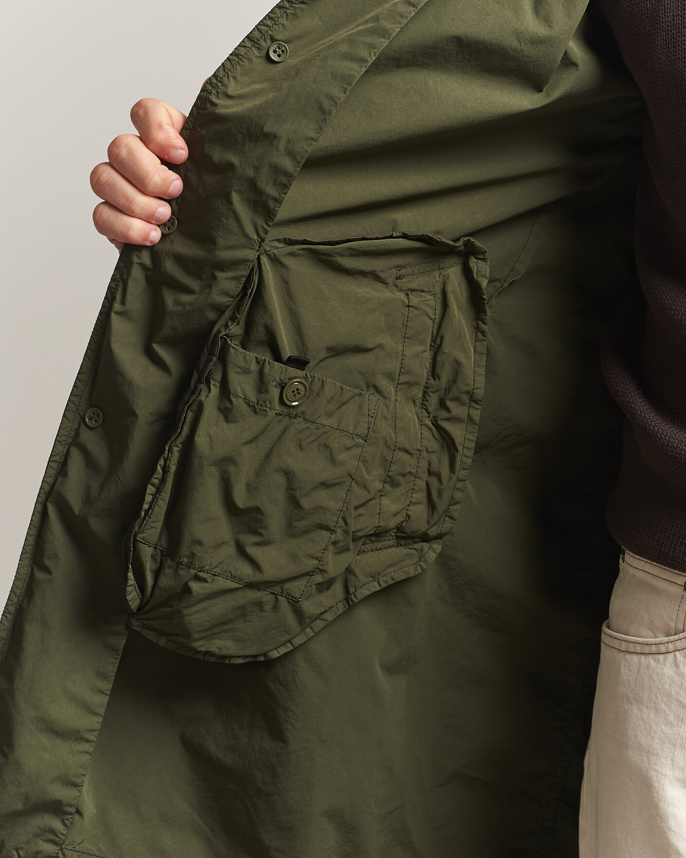 Men | Coats & Jackets | Aspesi | Garment Dyed Lemon Coat Military