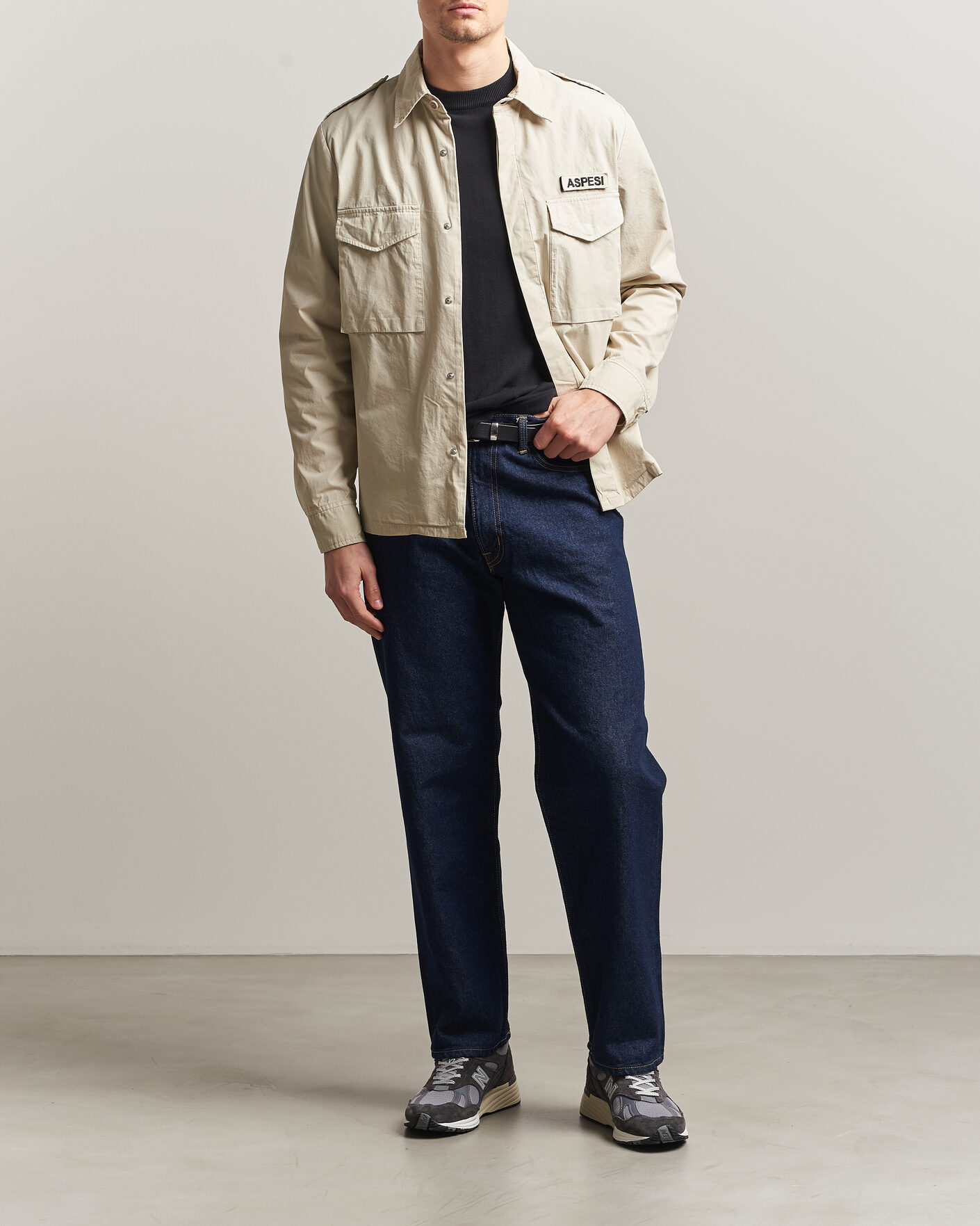 Men | Coats & Jackets | Aspesi | Cotton Field Shirt Sand