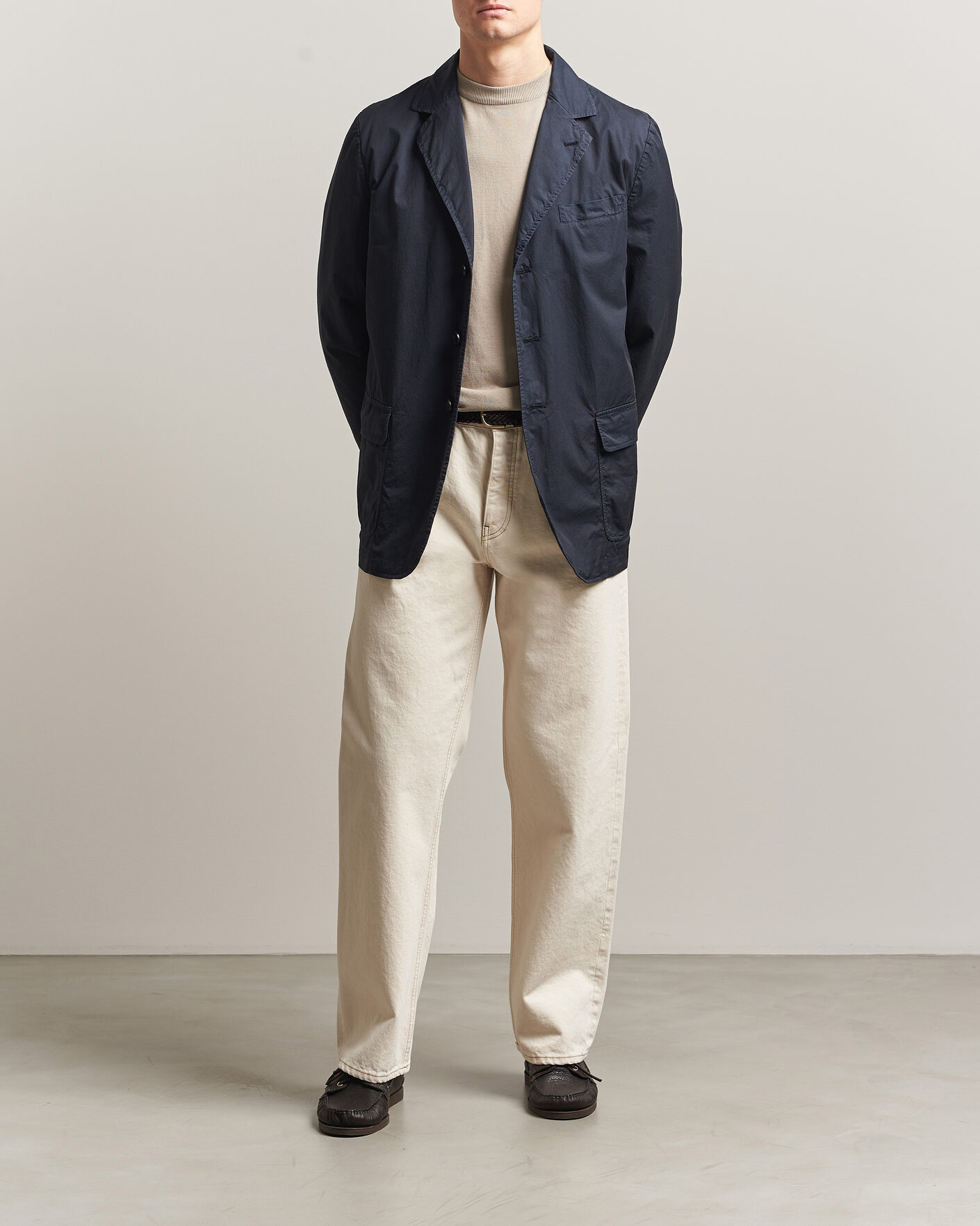 Men | Blazers | Aspesi | Cotton Blazer Navy