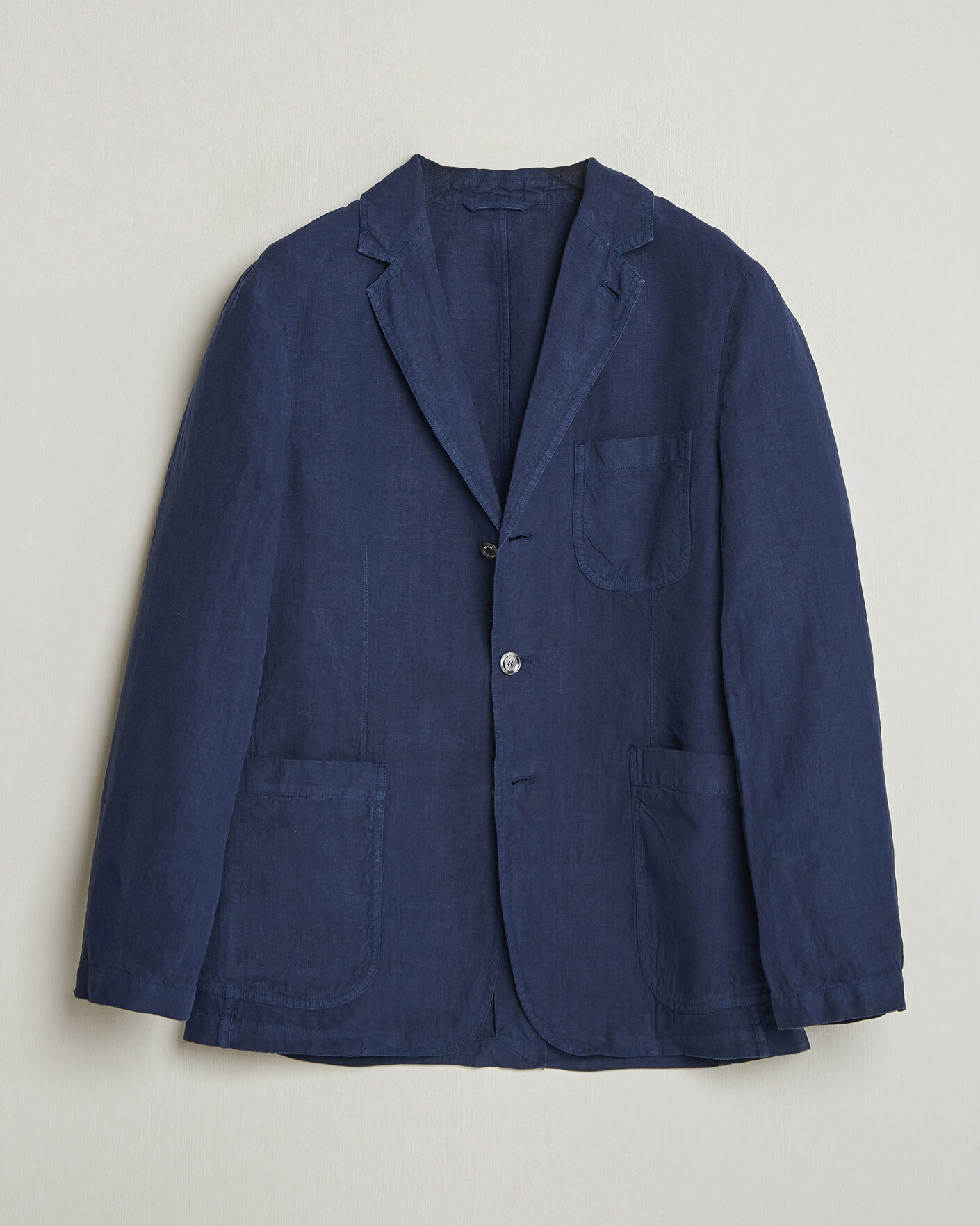 Men | Blazers | Aspesi | Samuraki Linen Blazer Navy