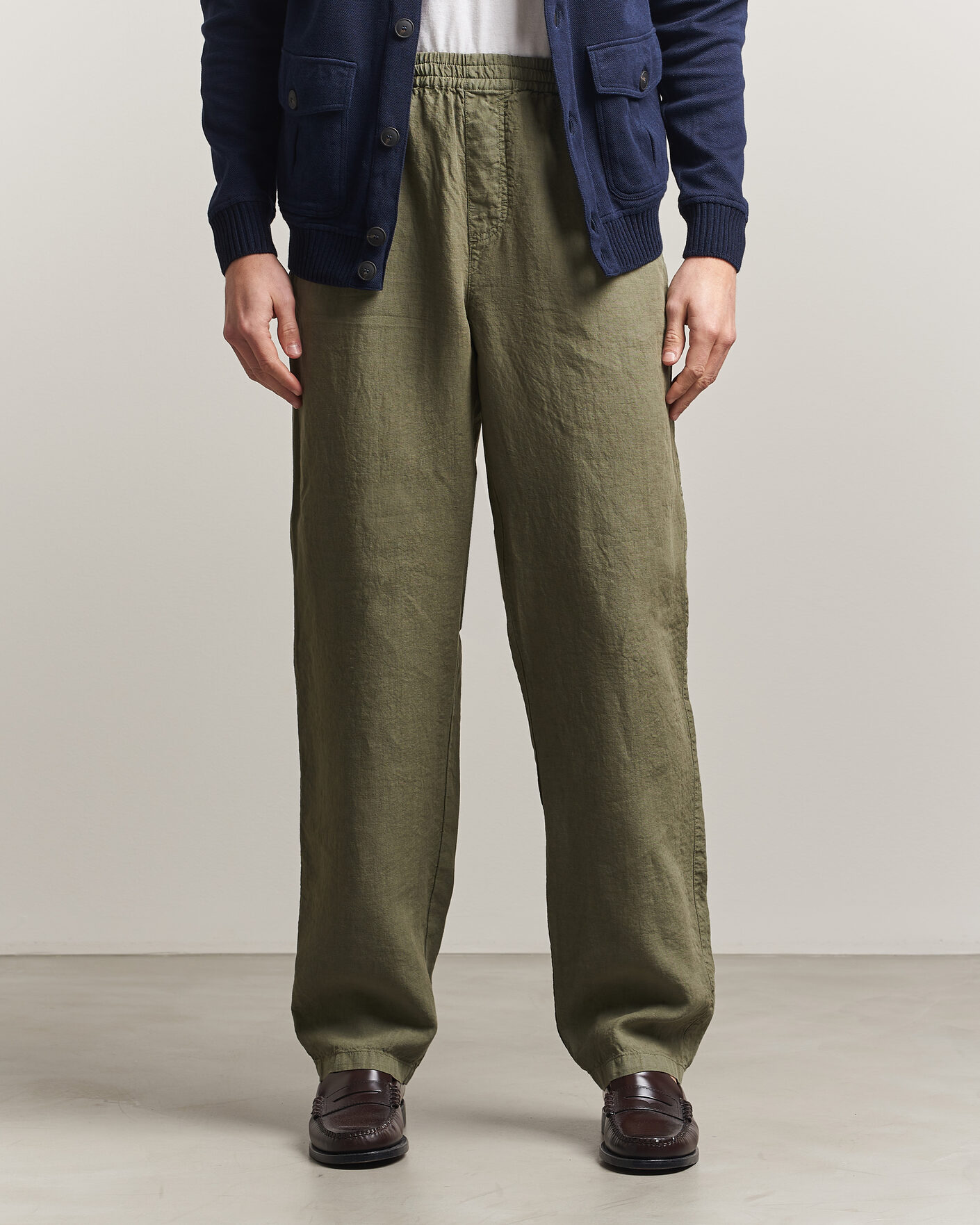Men | Trousers | Aspesi | Ventura Linen Pants Military