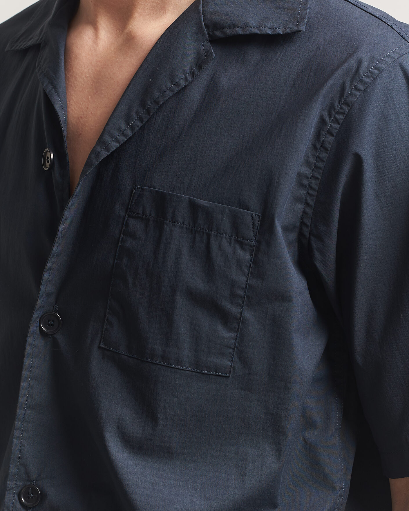 Men | Shirts | Aspesi | Ago Short Sleeve Shirt Navy