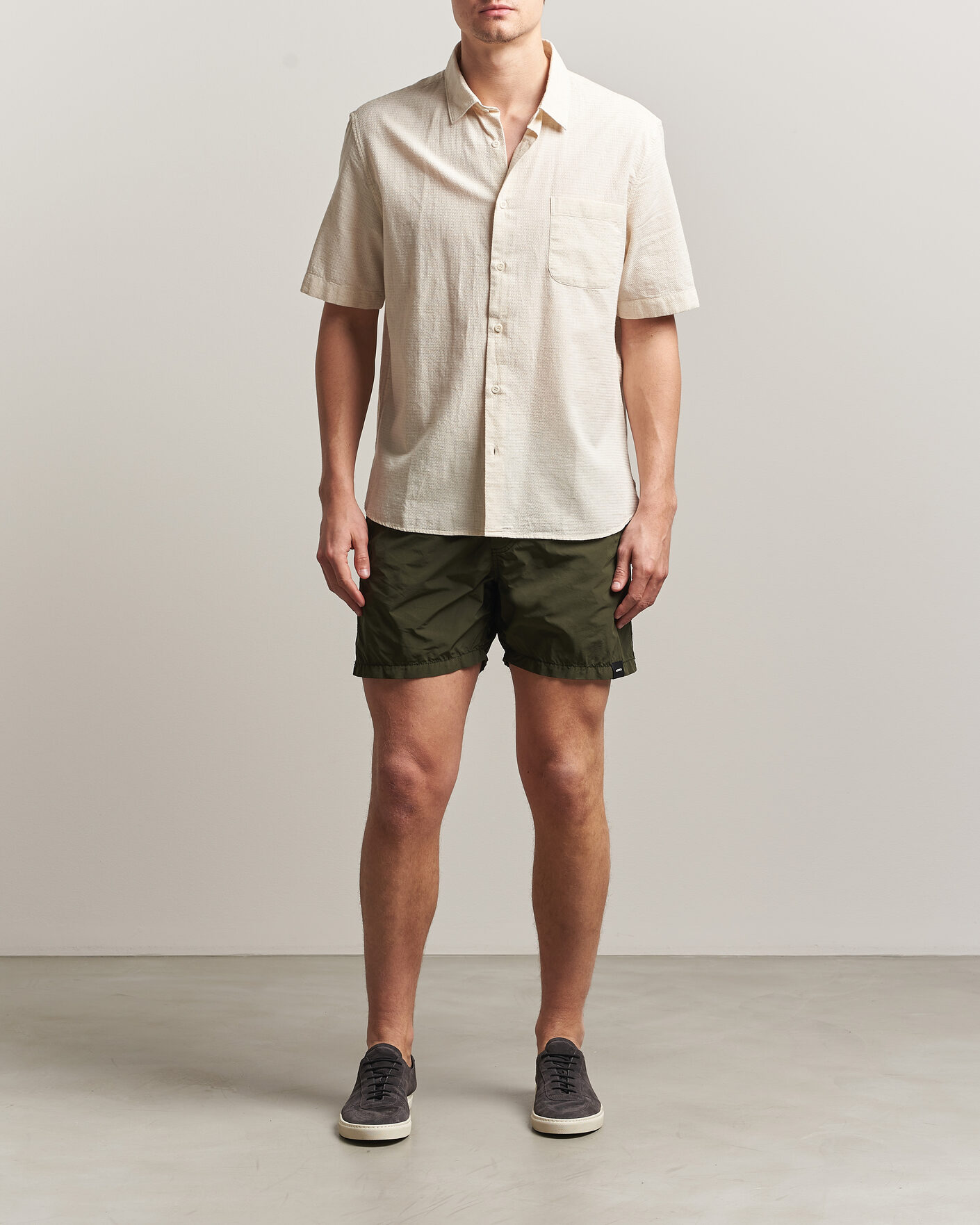 Men | Swimwear | Aspesi | Caprese Nylon Swim Trunks Military