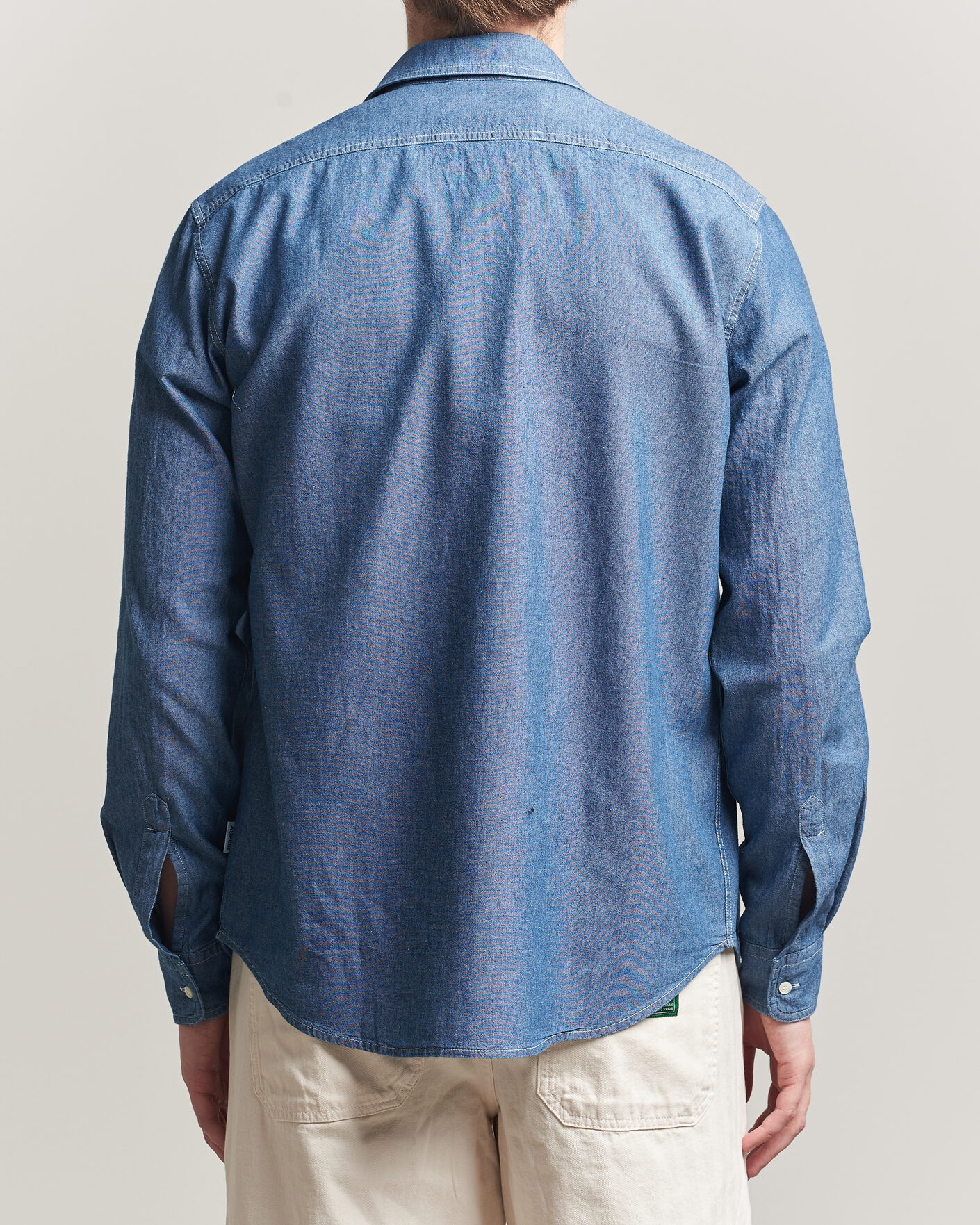 Men | Shirts | Aspesi | Chambray Work Shirt Medium Blue