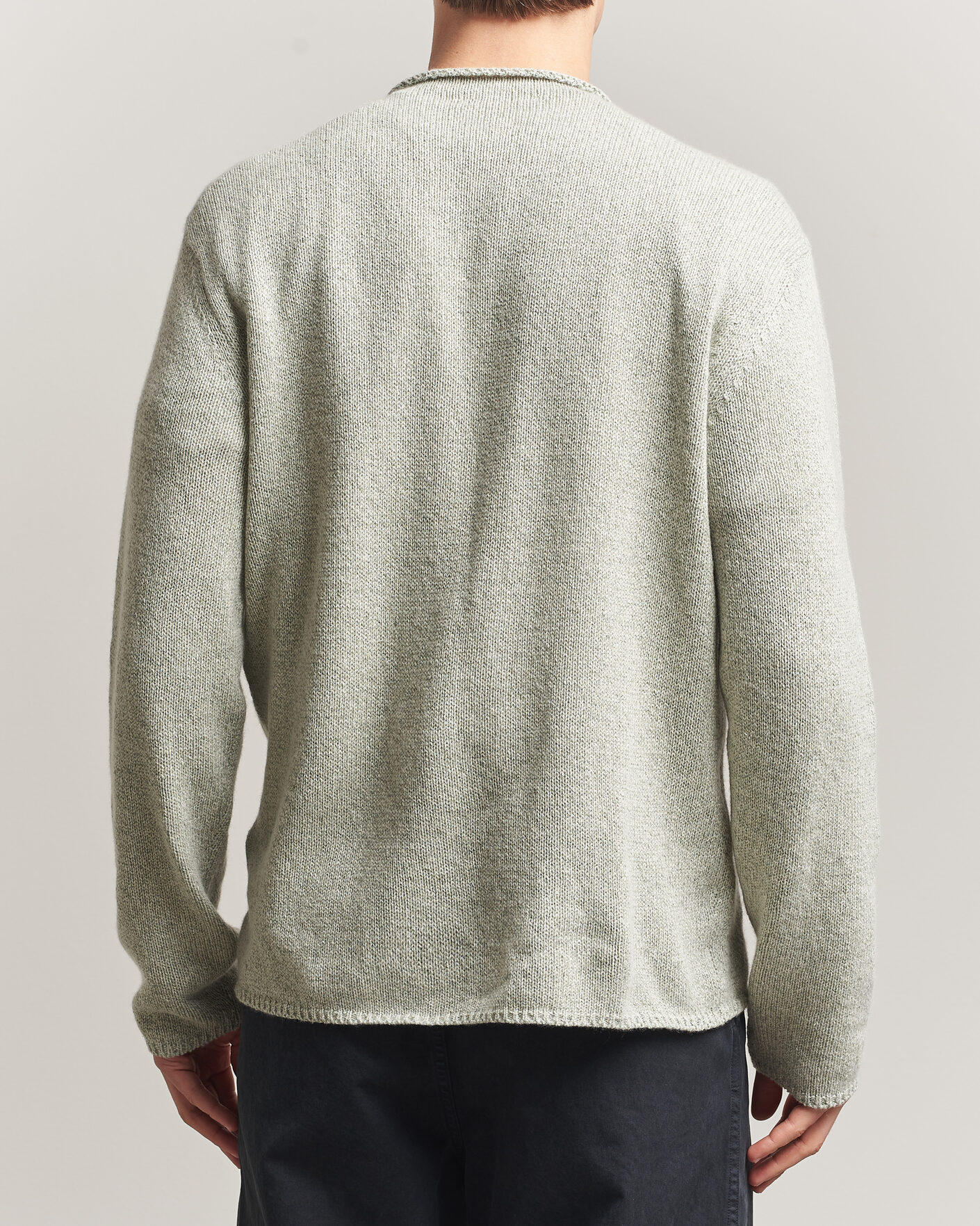 Men | Sweaters & Knitwear | Auralee | Cashmere/Silk Crew Neck Mint Melange