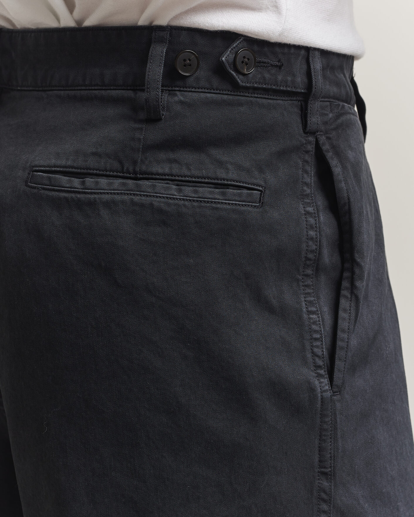 Men | Trousers | Auralee | Garment Dyed Finx Chinos Black