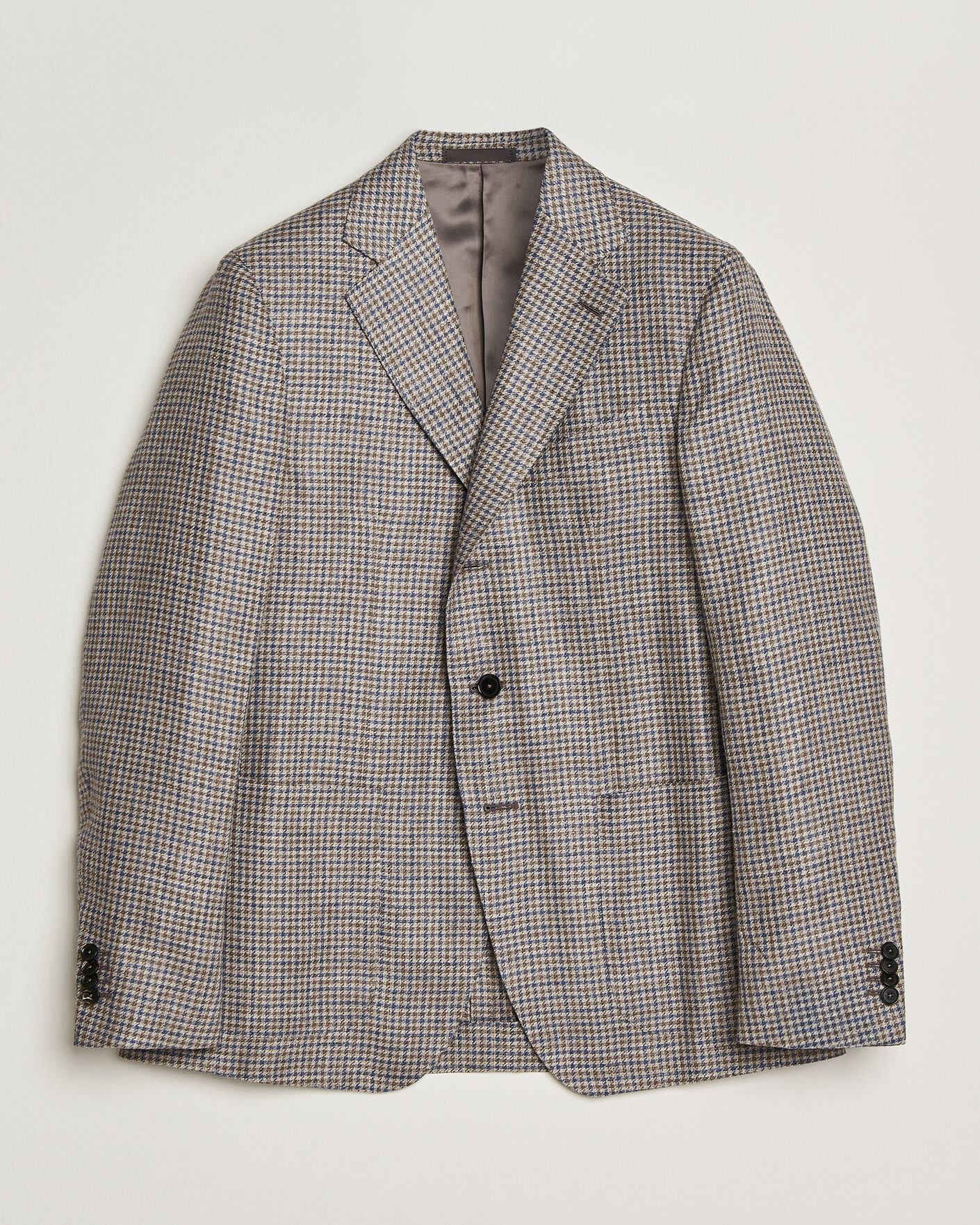 Men | Blazers | Caruso | Aida Linen/Wool Blazer Navy/Grey Check