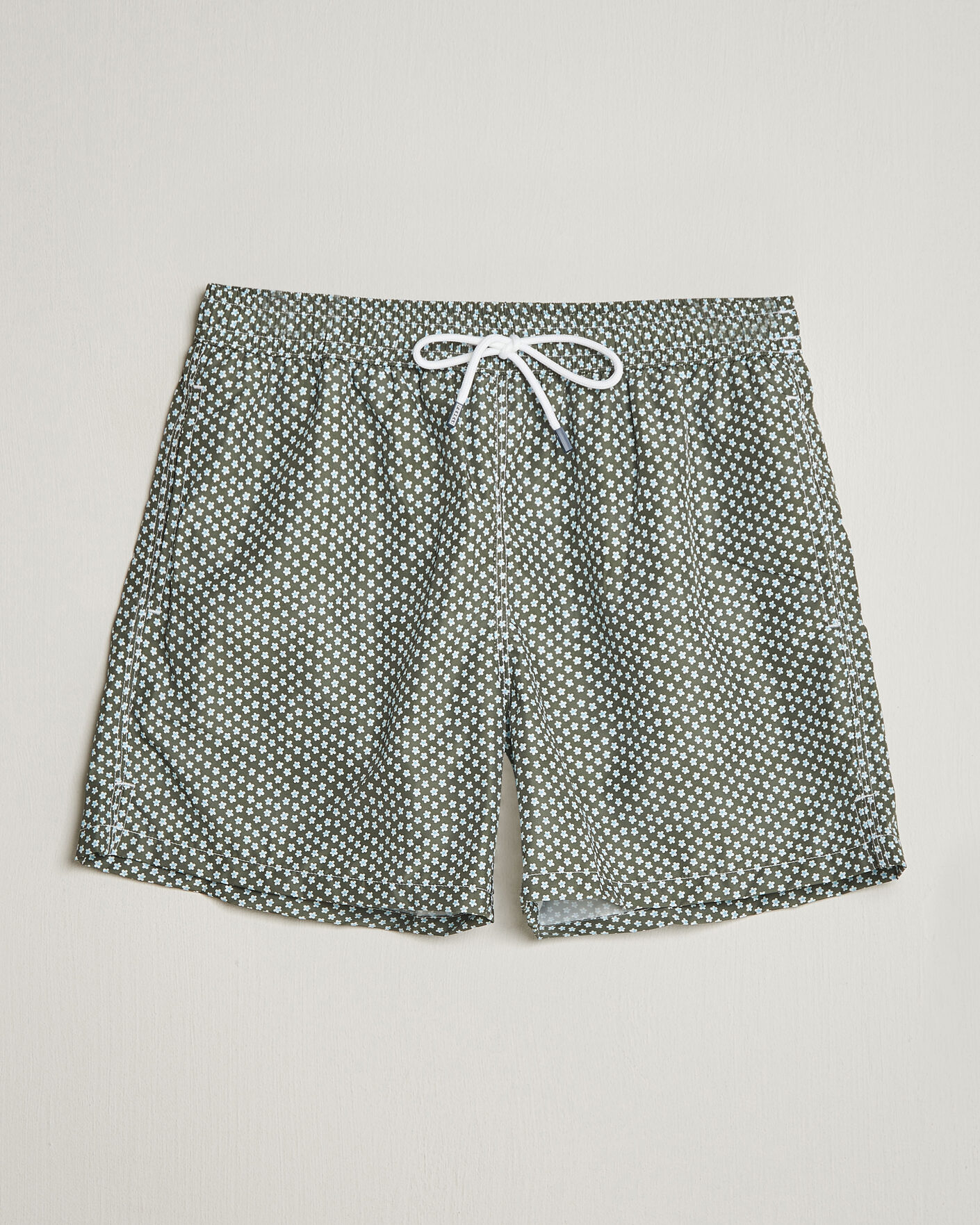 Fedeli Madeira Swim Trunk Green Flowers at CareOfCarl.com