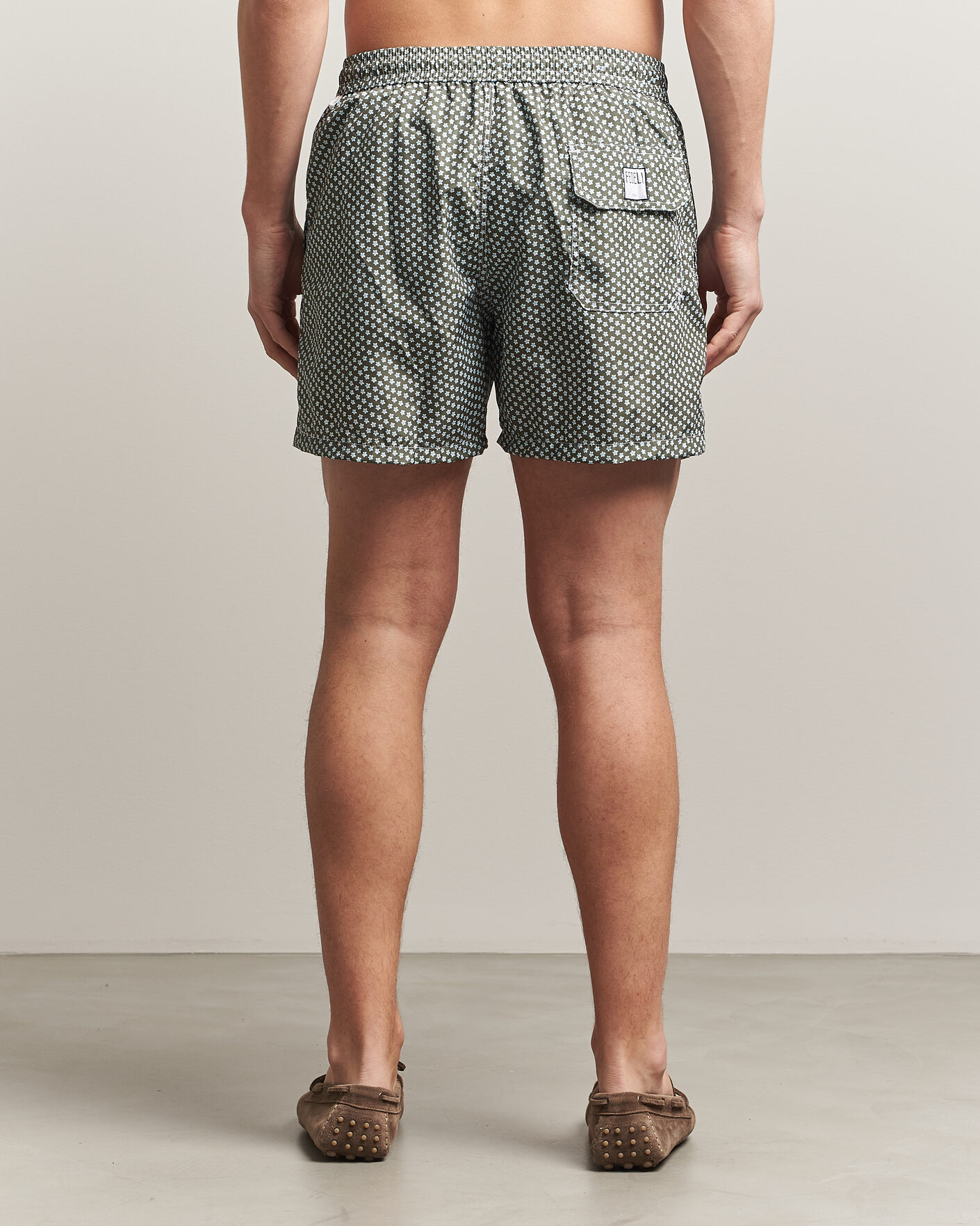 Men | Swimwear | Fedeli | Madeira Swim Trunk Green Flowers