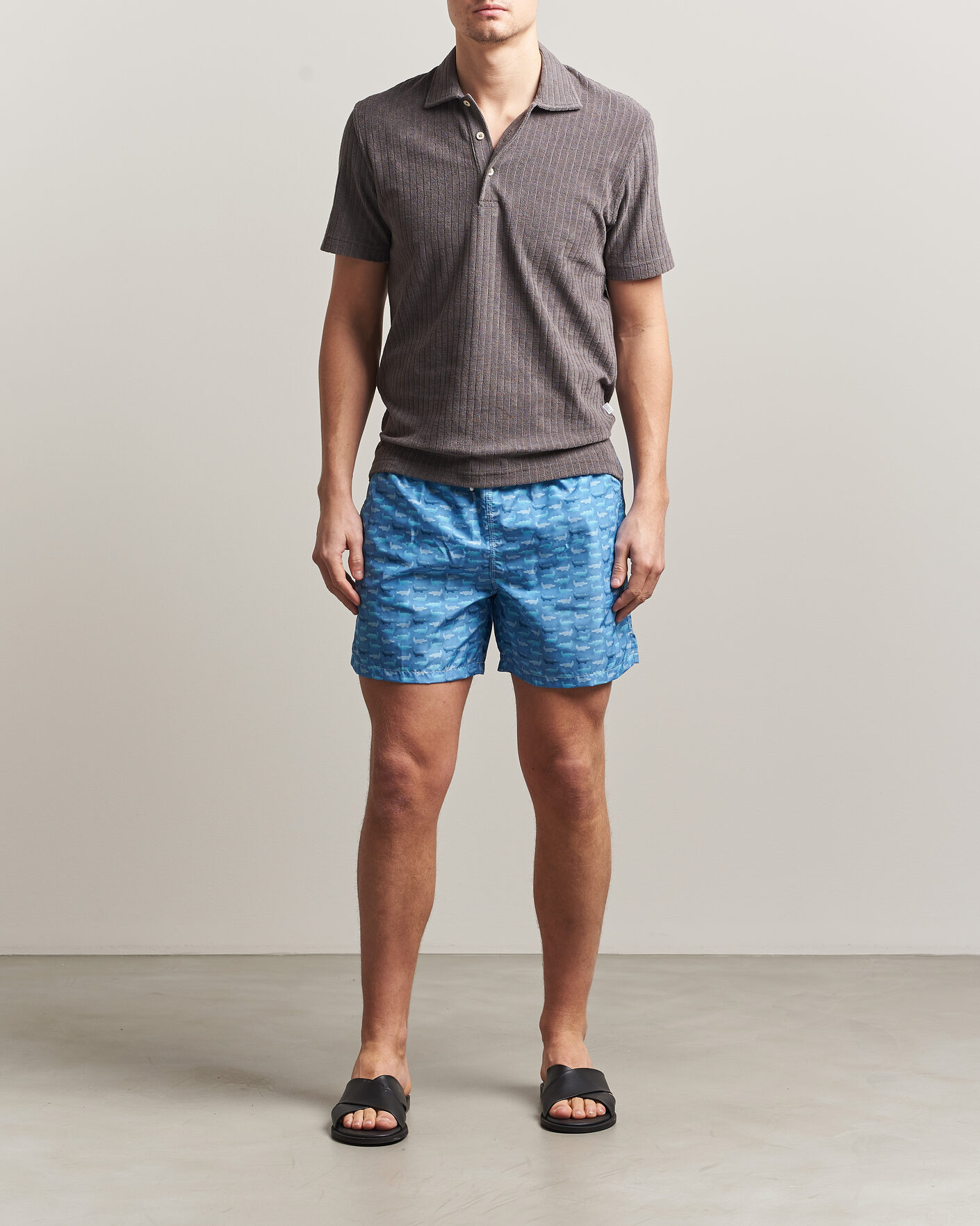 Men | Swimwear | Fedeli | Madeira Swim Trunk Blue Crocs