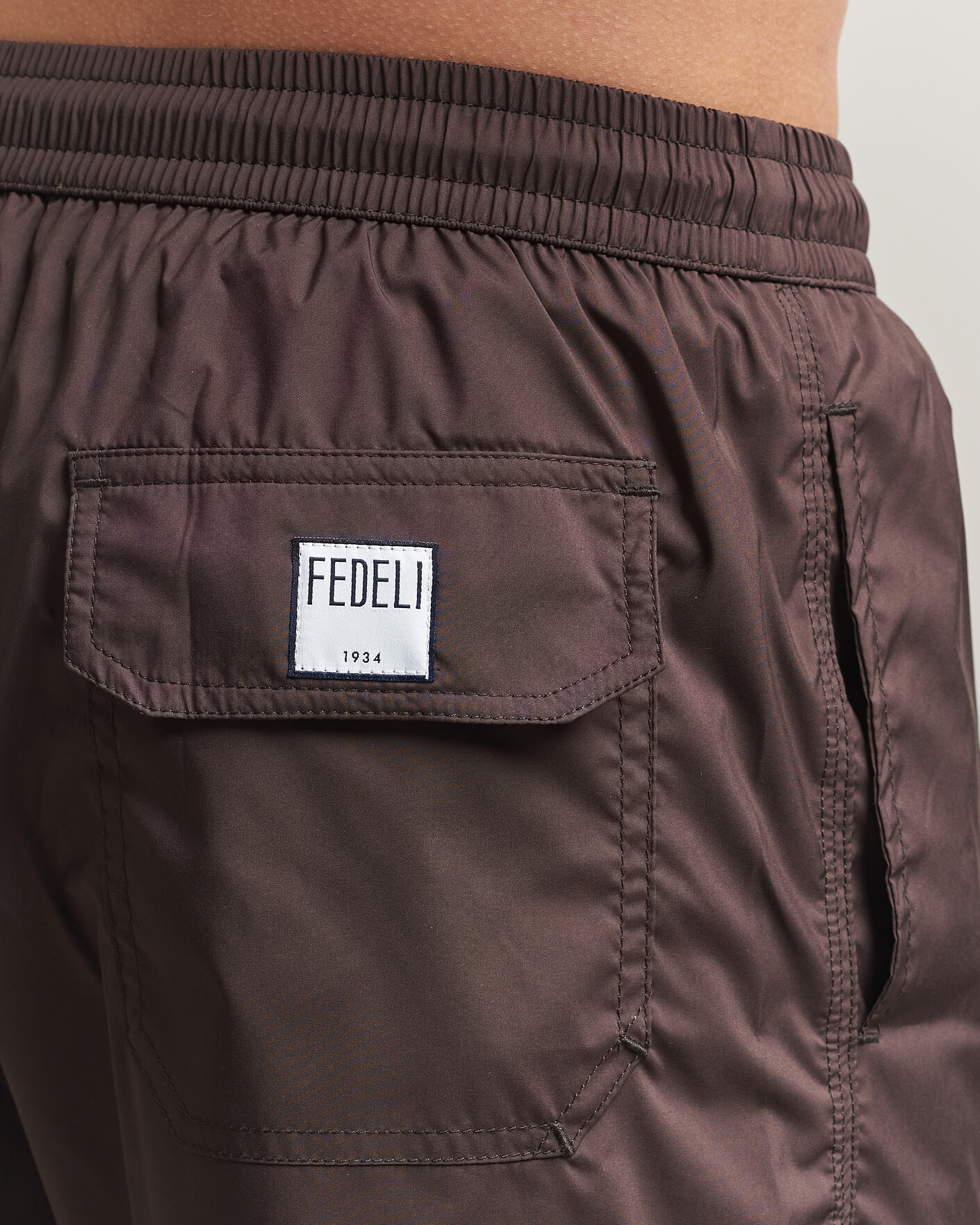 Men | Swimwear | Fedeli | Madeira Swim Trunk Chocolate