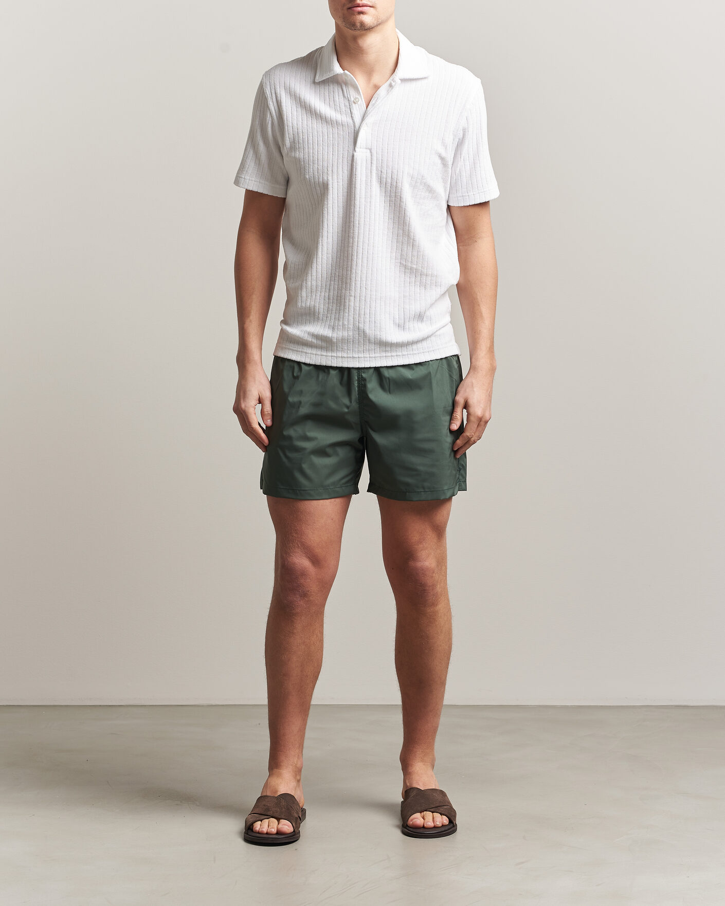 Fedeli Madeira Swim Trunk Dark Green at CareOfCarl.com