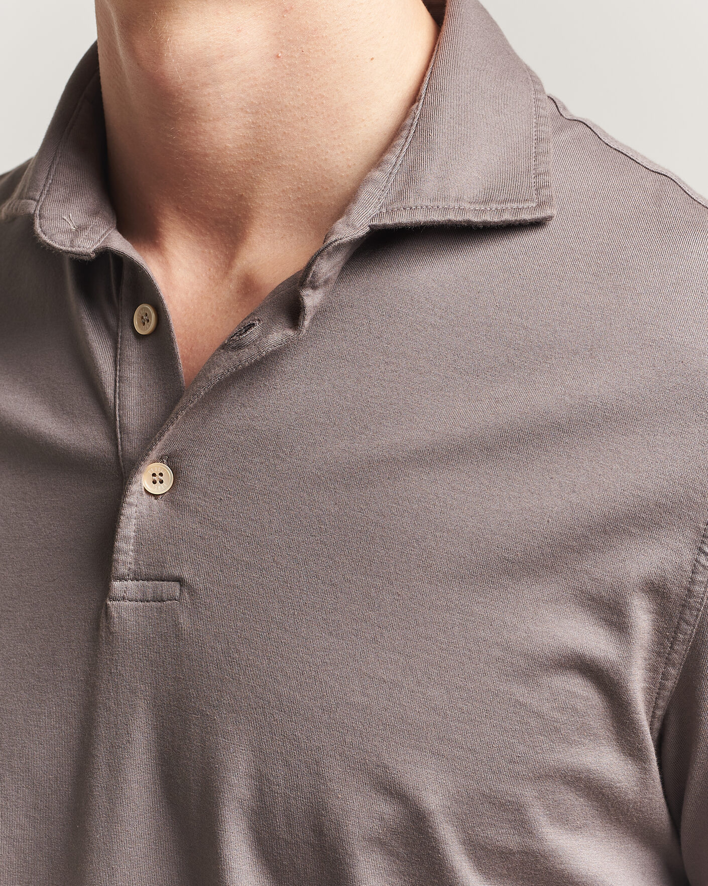 Men | Polo Shirts | Fedeli | Zero Organic Cotton Polo Taupe
