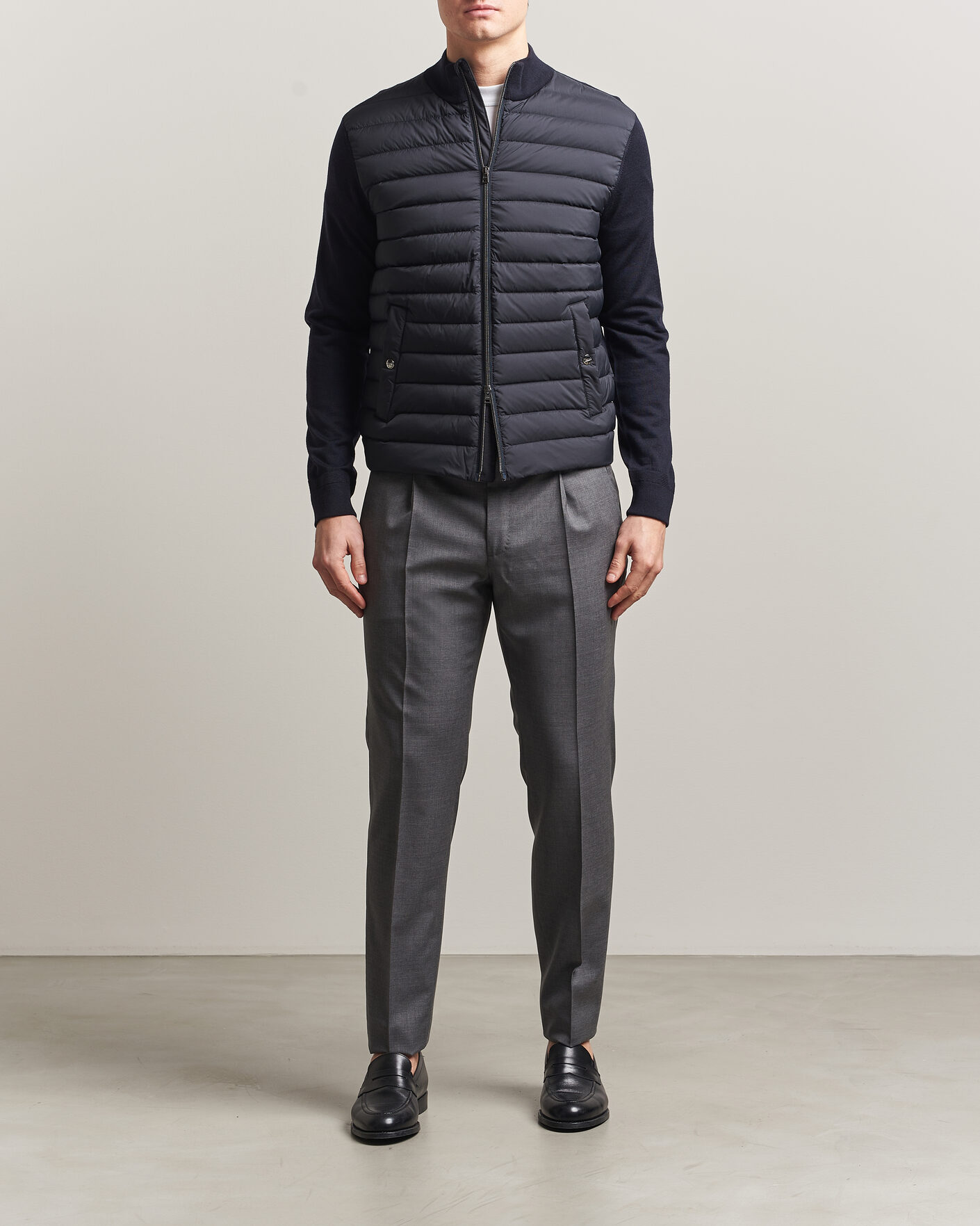 Men | Coats & Jackets | Herno | Luxury Hybrid Jacket Navy