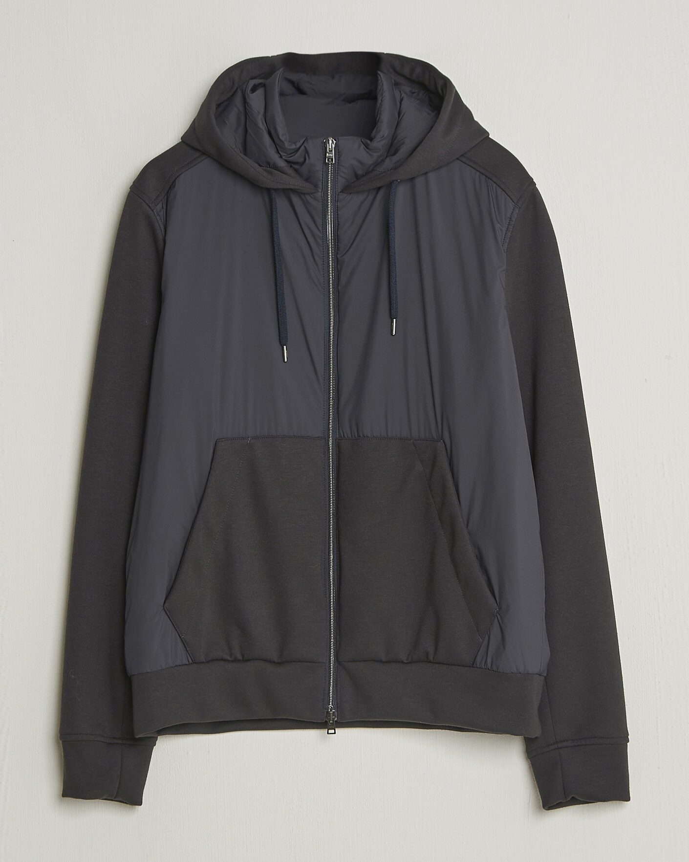 Men | Coats & Jackets | Herno | Hooded Hybrid Jacket Navy