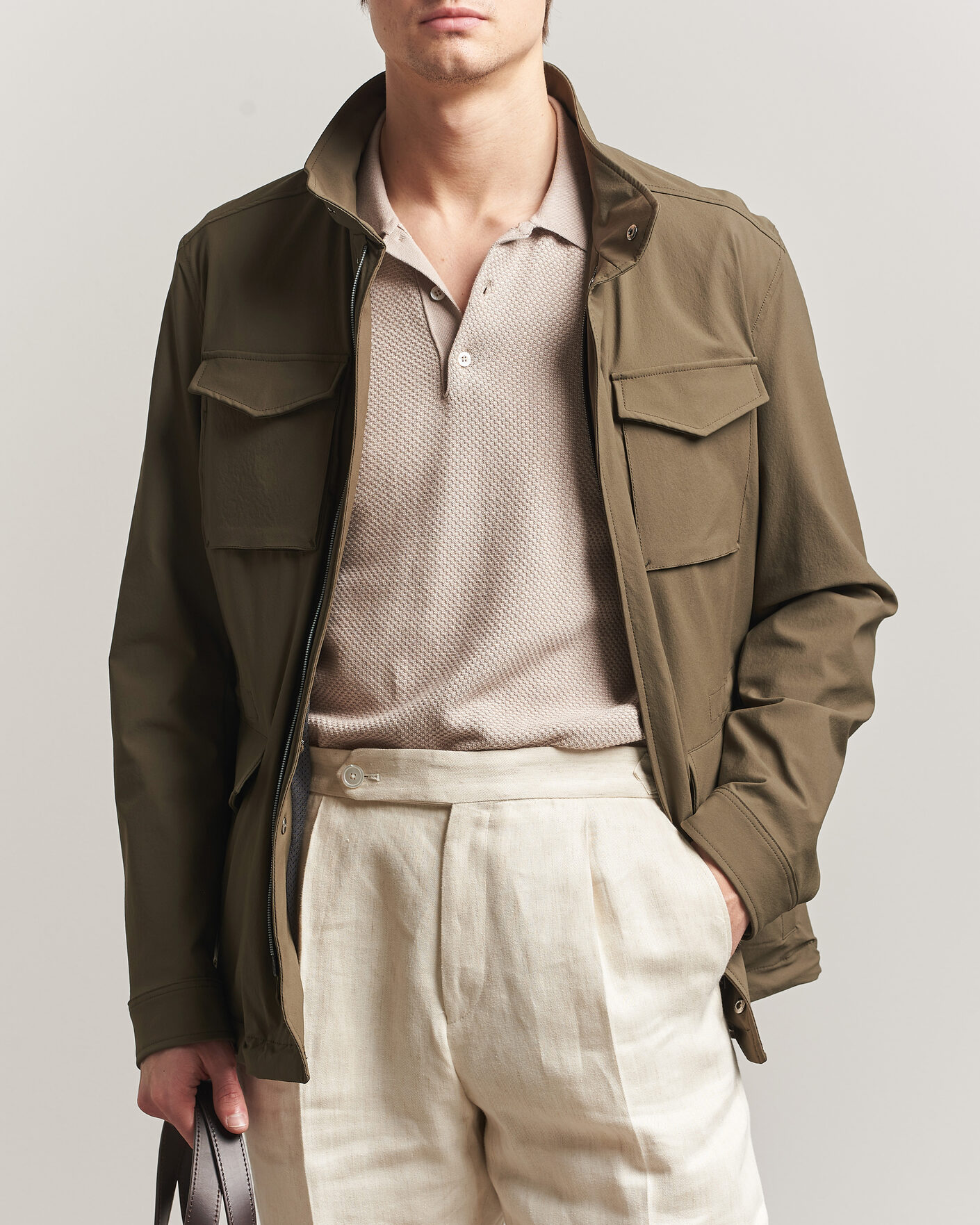 Herno Soft Nylon Field Jacket Military at CareOfCarl.com