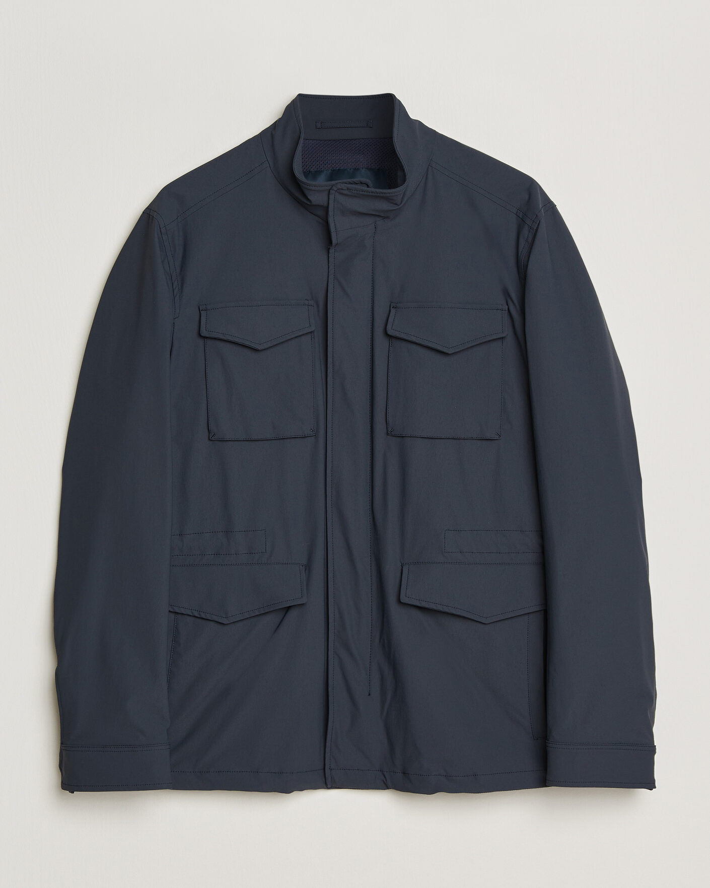 Men | Coats & Jackets | Herno | Soft Nylon Field Jacket Navy