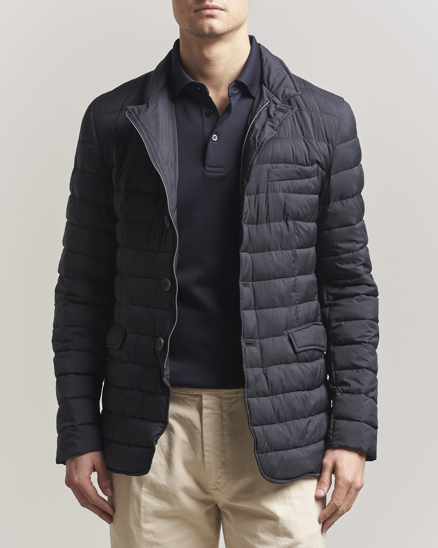 Men | Coats & Jackets | Herno | Nuage Matt Nylon Blazer Navy