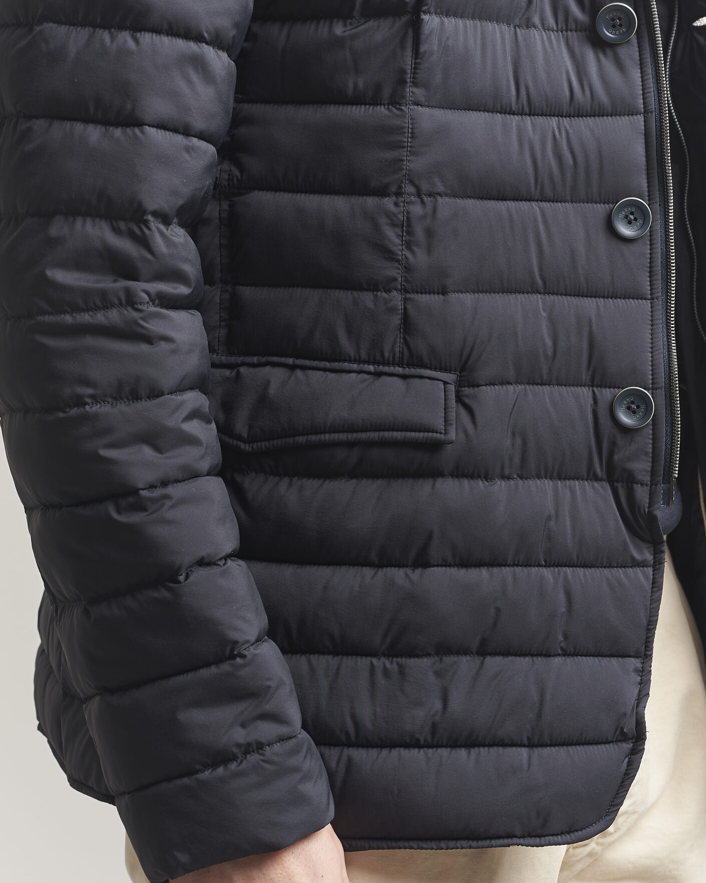 Men | Coats & Jackets | Herno | Nuage Matt Nylon Blazer Navy