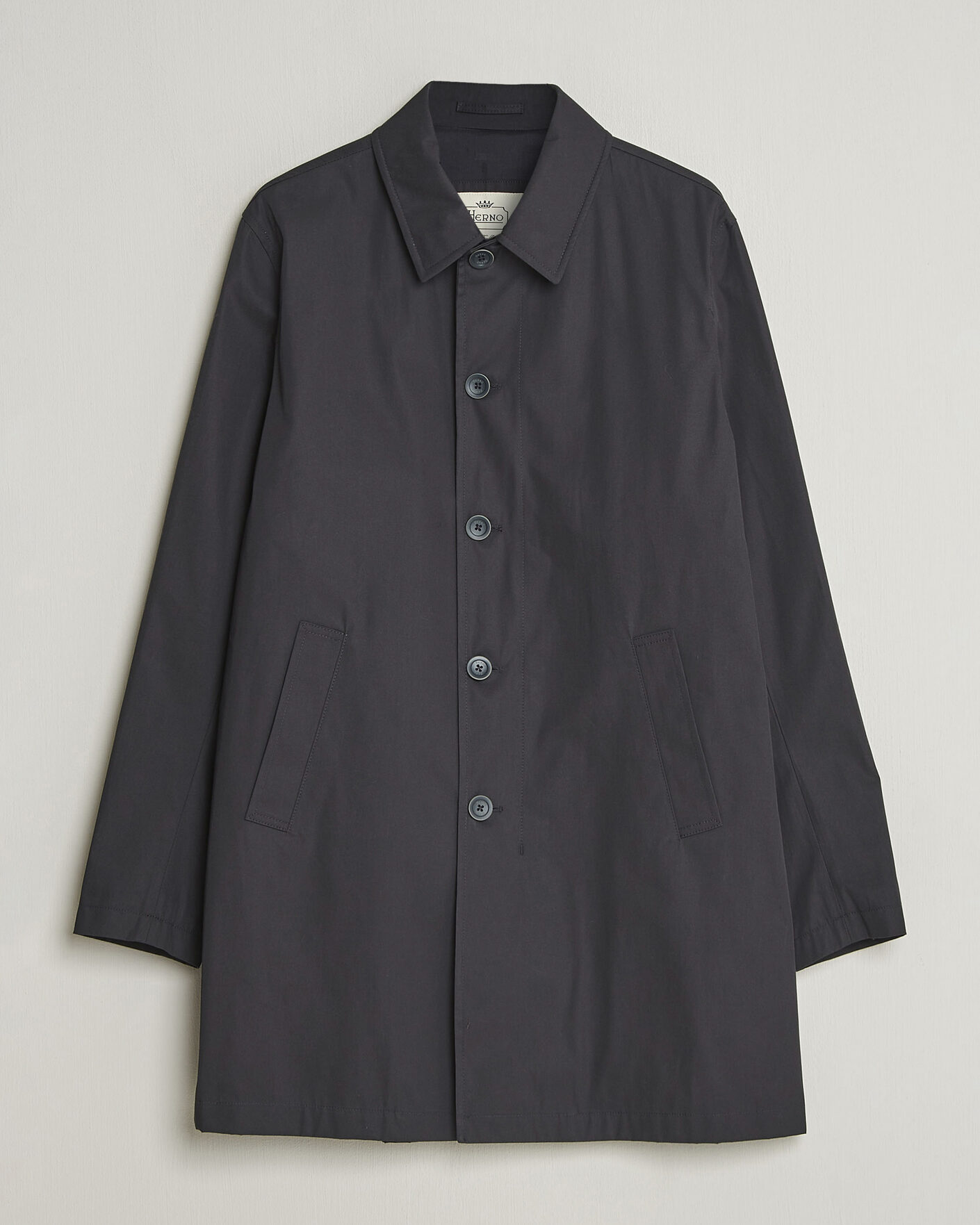 Men | Coats & Jackets | Herno | Cotton Car Coat Navy