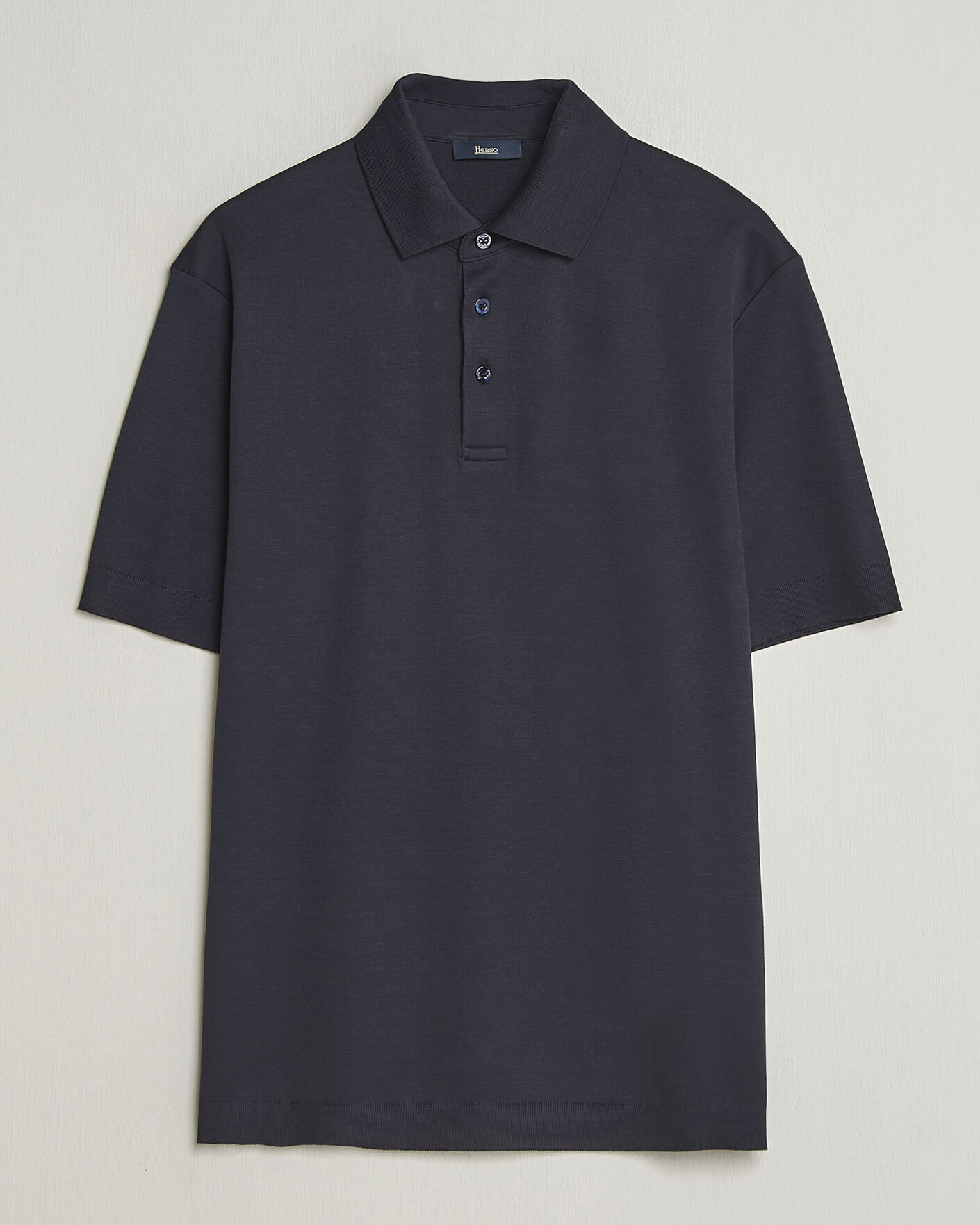 Men | Polo Shirts | Herno | Micro Piquet Polo Navy