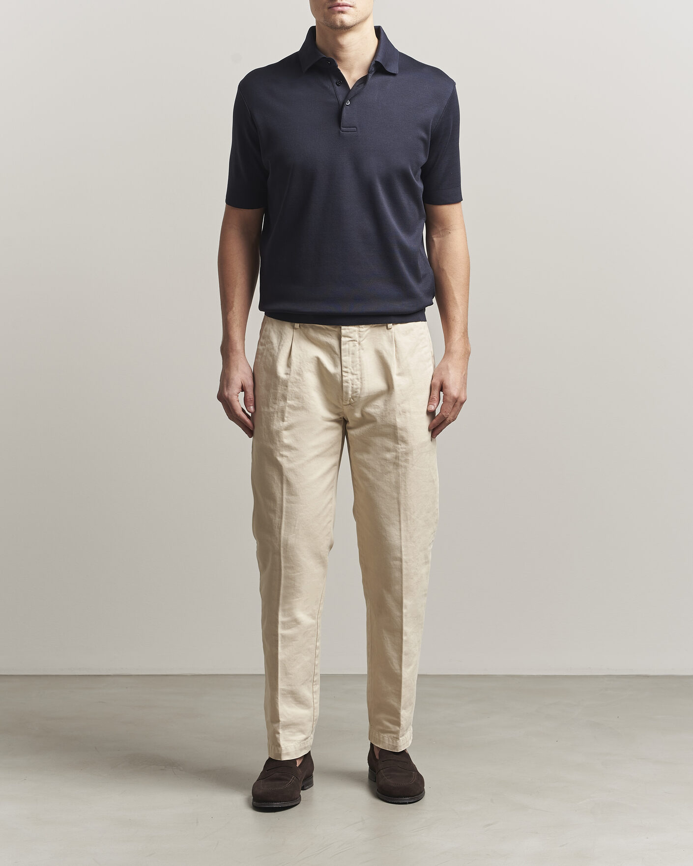 Men | Polo Shirts | Herno | Micro Piquet Polo Navy