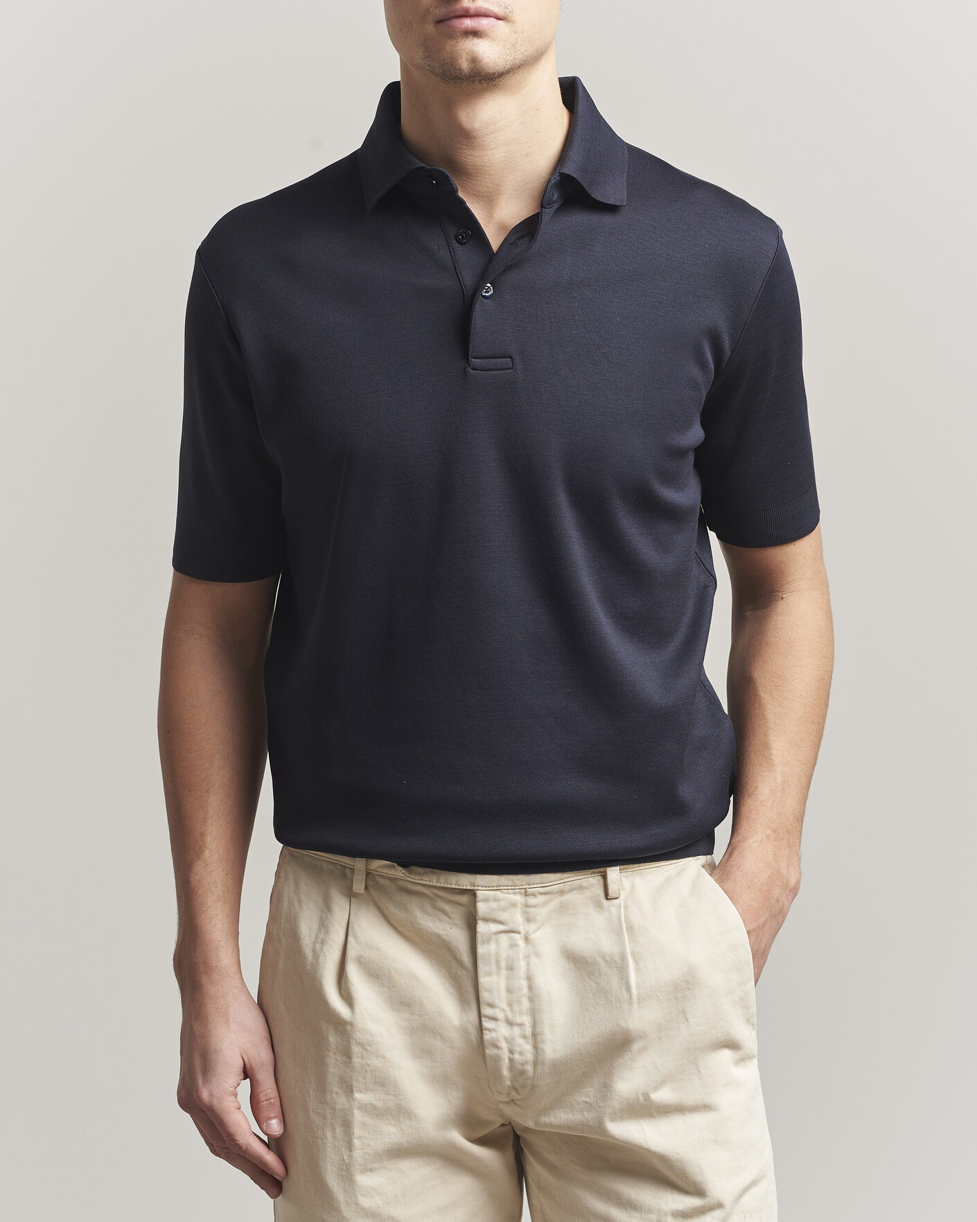 Men | Polo Shirts | Herno | Micro Piquet Polo Navy