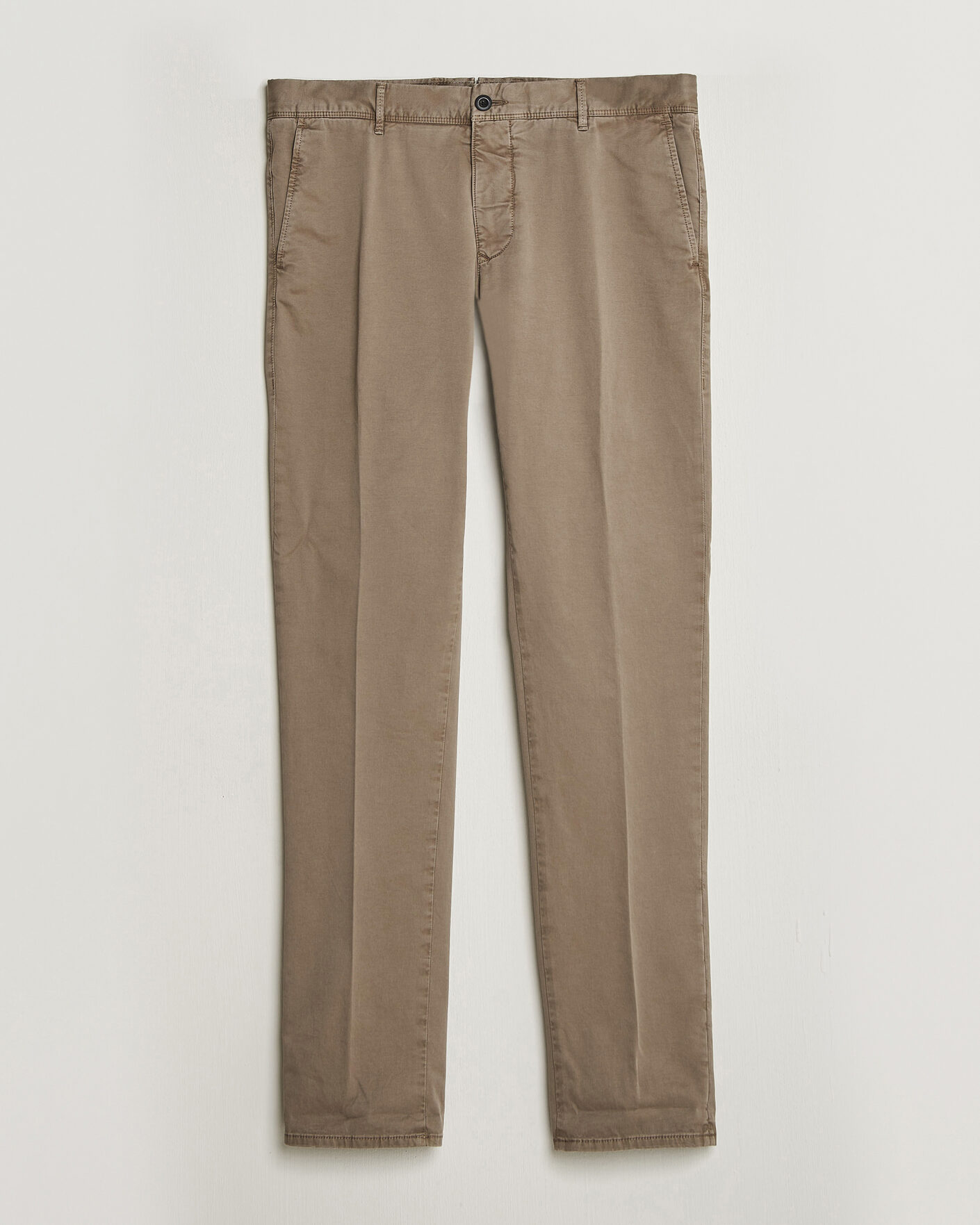 Men | Trousers | Incotex | Slim Fit Garment Dyed Slacks Taupe