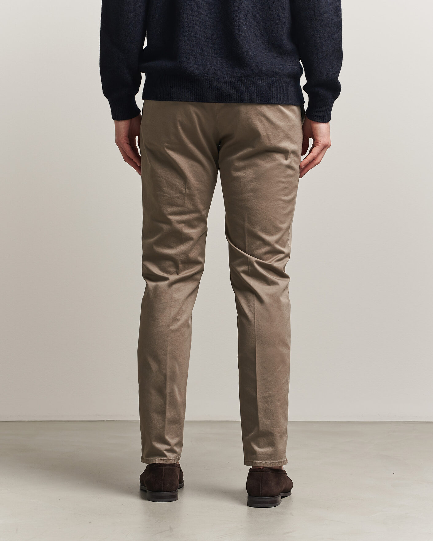 Incotex Slim Fit Garment Dyed Slacks Taupe at CareOfCarl.com
