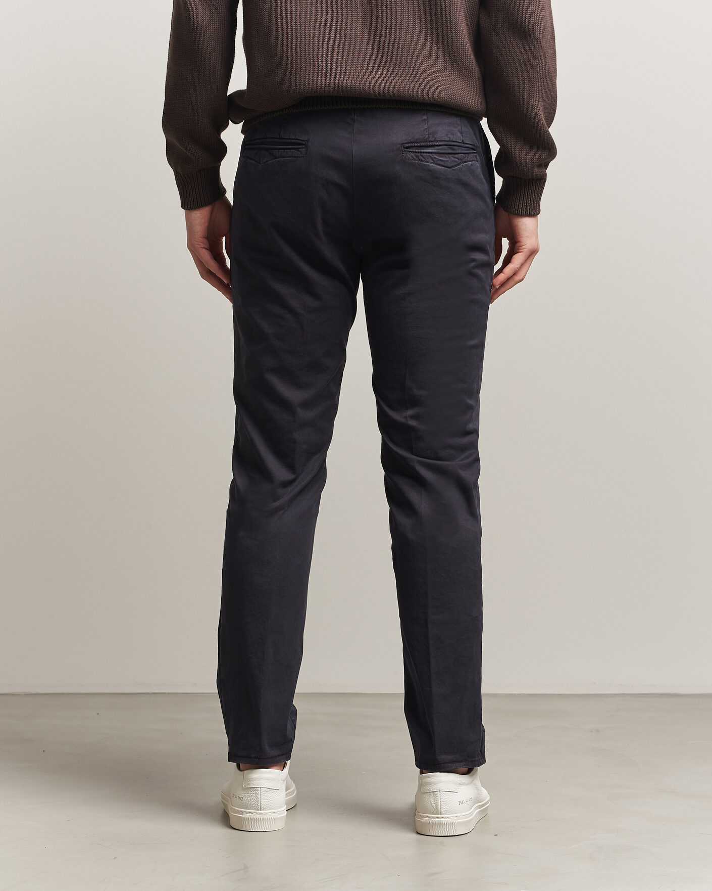 Men | Trousers | Incotex | Slim Fit Garment Dyed Slacks Navy