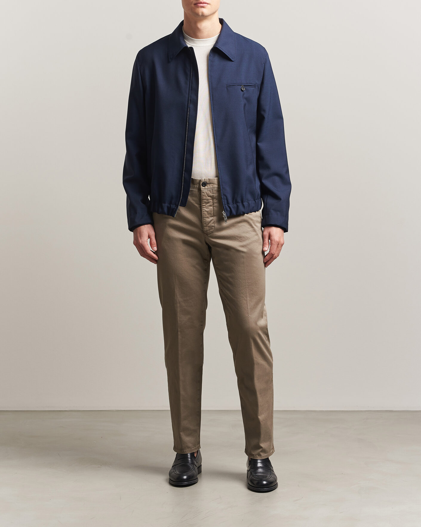 Men | Trousers | Incotex | Regular Fit Garment Dyed Slacks Brown