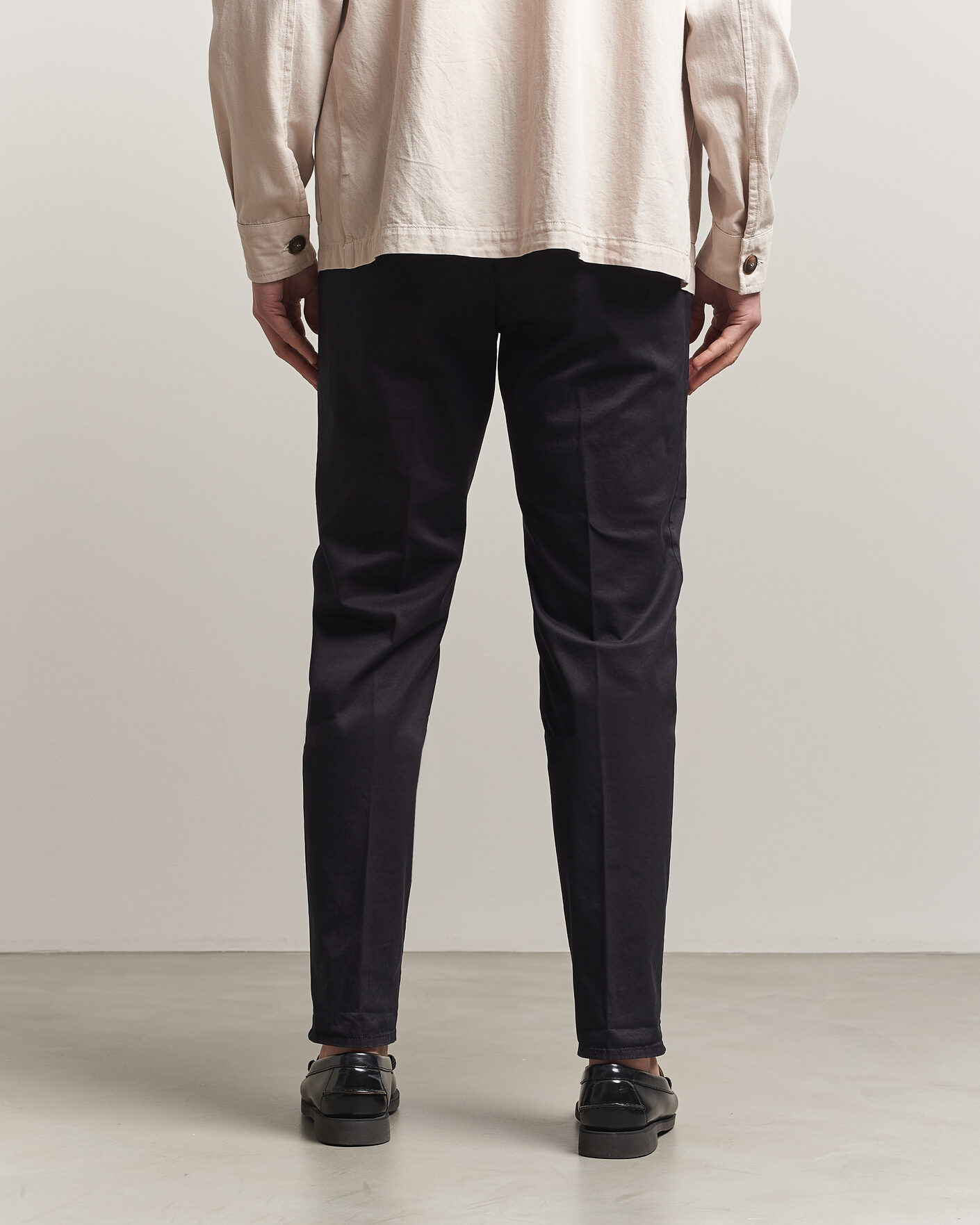 Men | Trousers | Incotex | Regular Fit Garment Dyed Slacks Navy