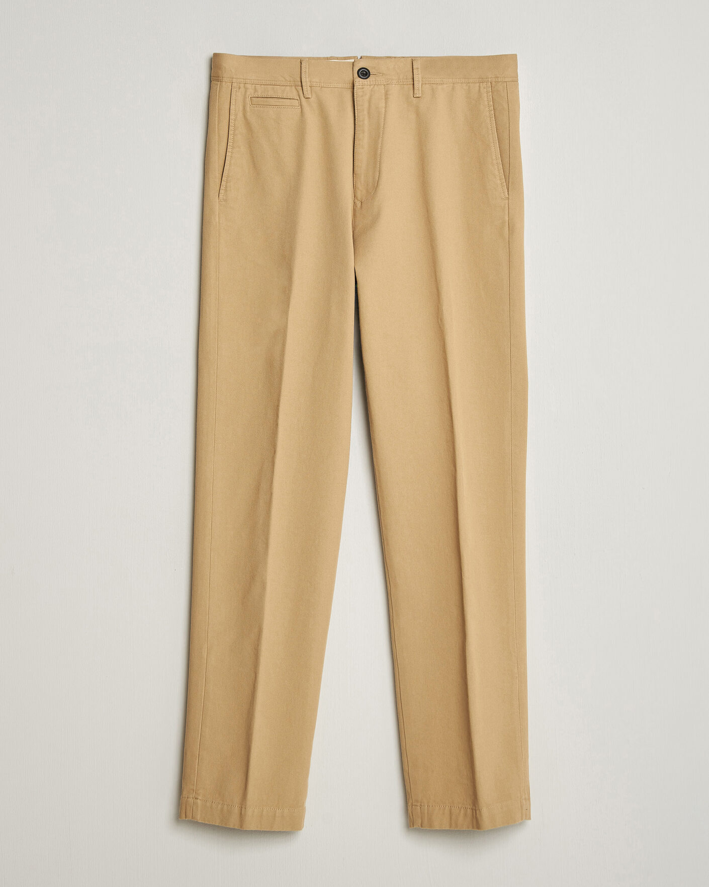 Men | Trousers | Incotex | Regular Fit Uniform Cotton Slacks Khaki