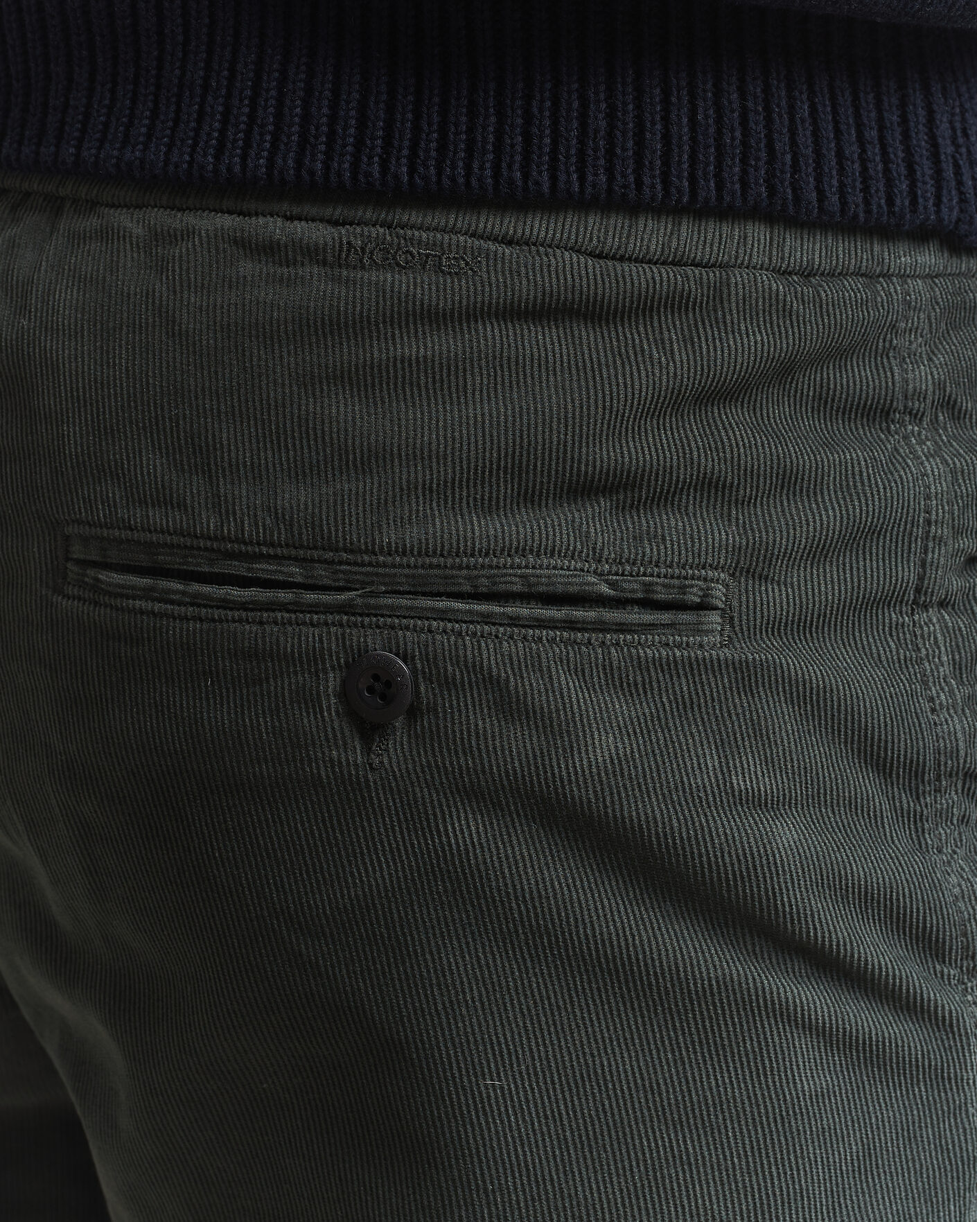 Men | Shorts | Incotex | Baby Corduroy Drawstring Shorts Dark Green