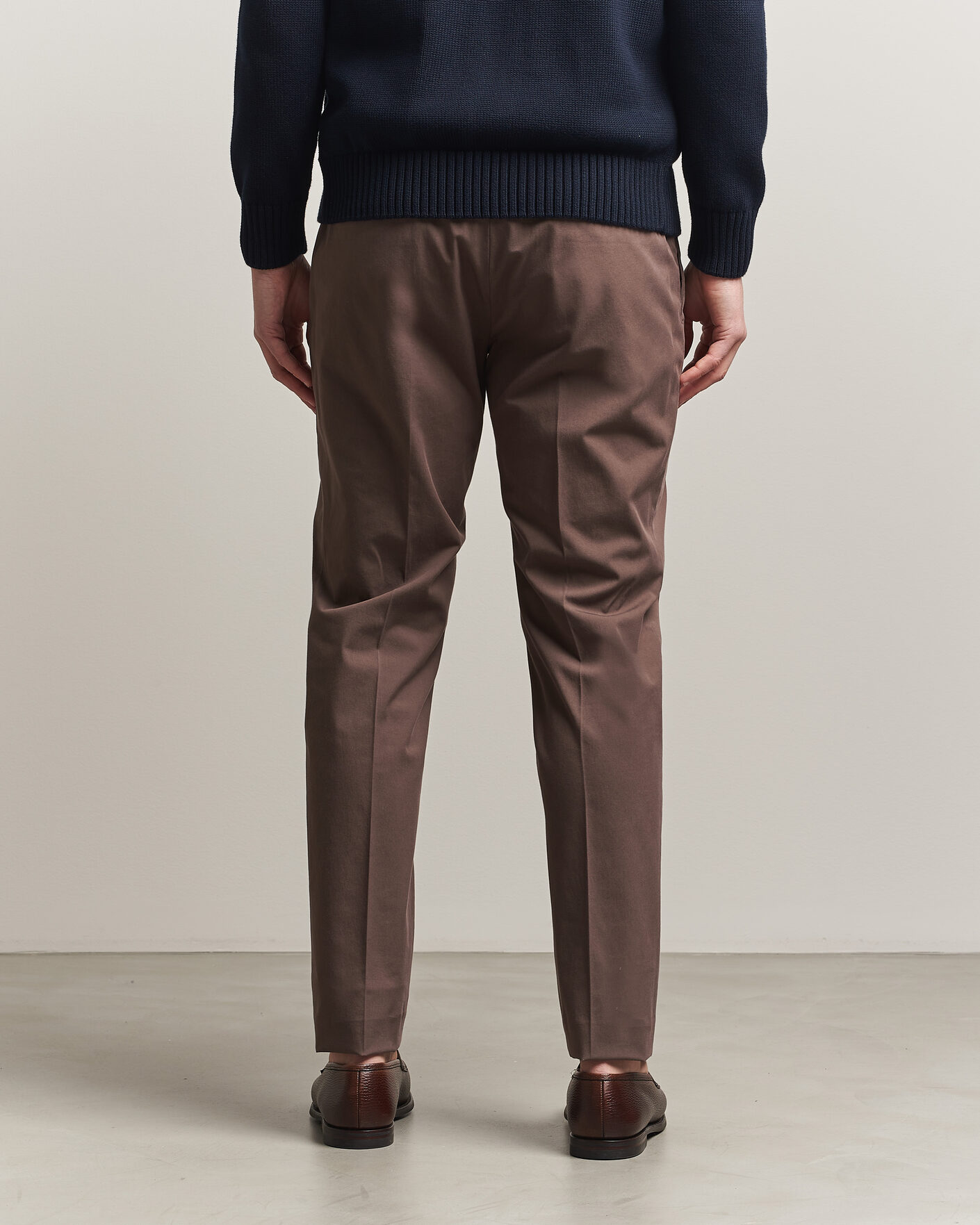Men | Trousers | Incotex | Slim Fit Comfort Chinos Dark Brown