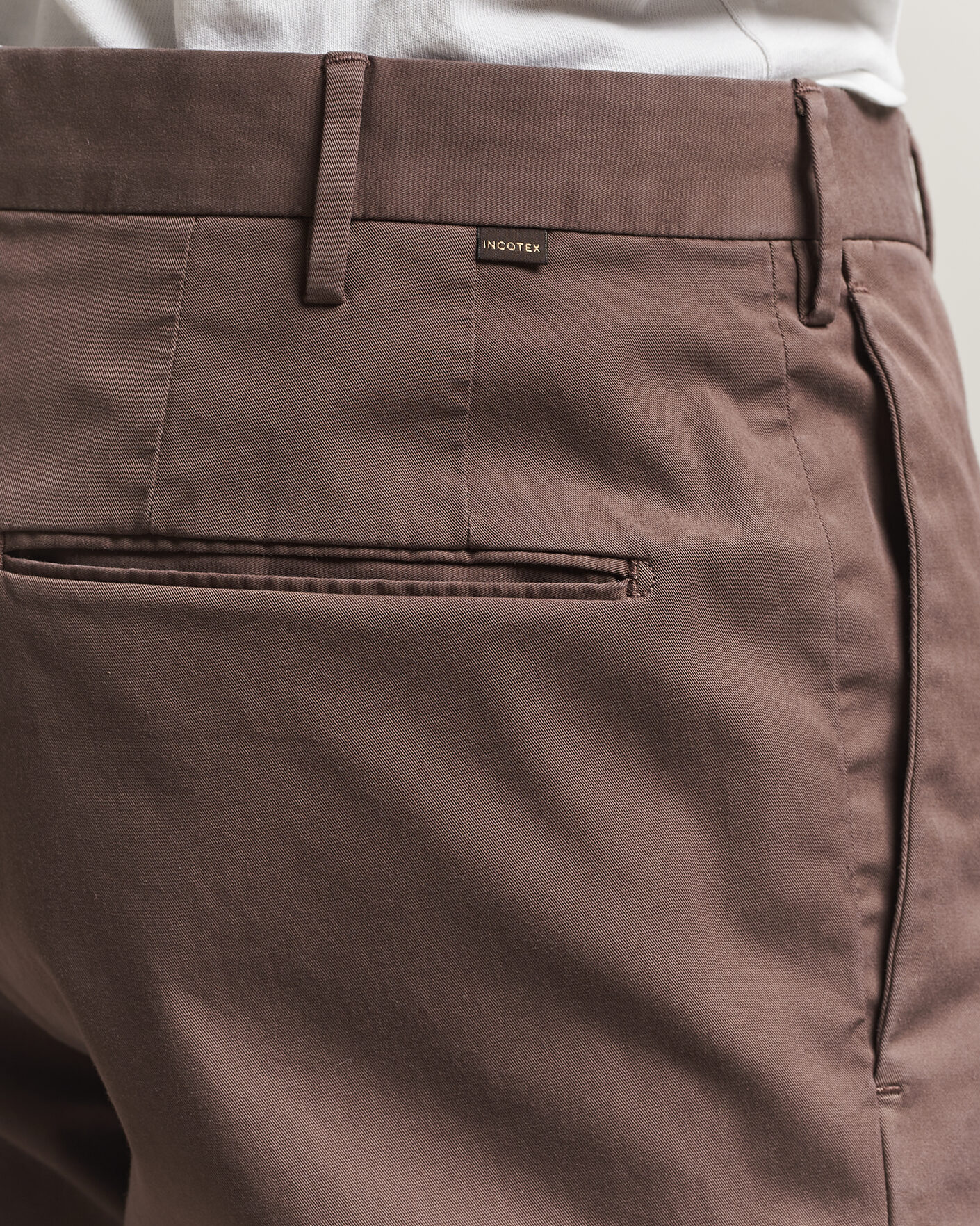 Men | Trousers | Incotex | Slim Fit Comfort Chinos Dark Brown