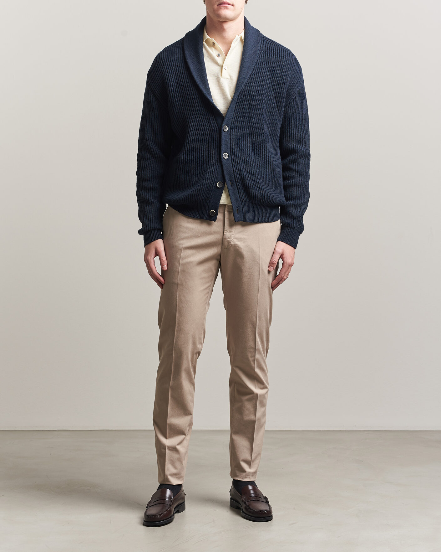 Men | Trousers | Incotex | Slim Fit Comfort Chinos Sand