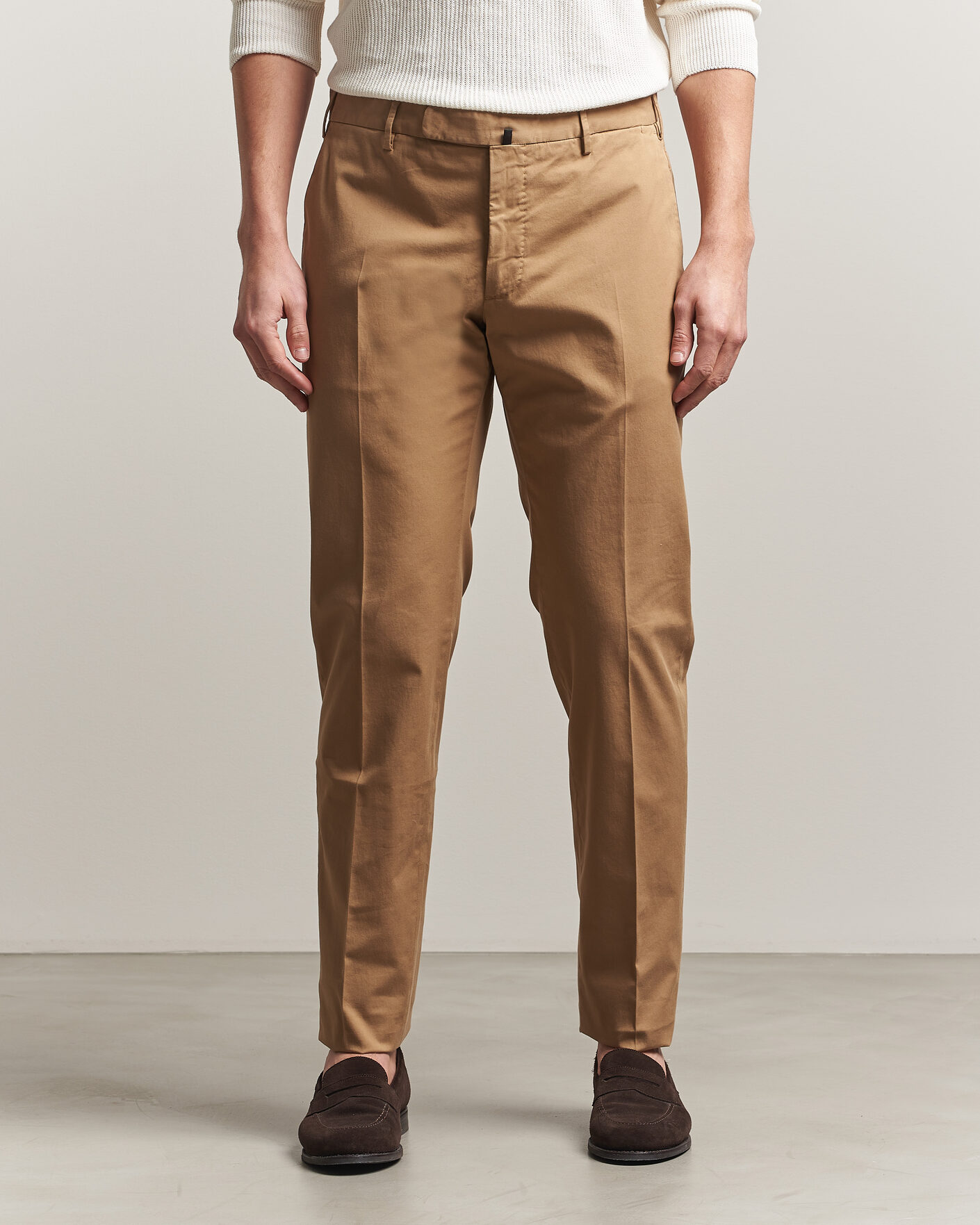 Men | Trousers | Incotex | Slim Fit Comfort Chinos Khaki
