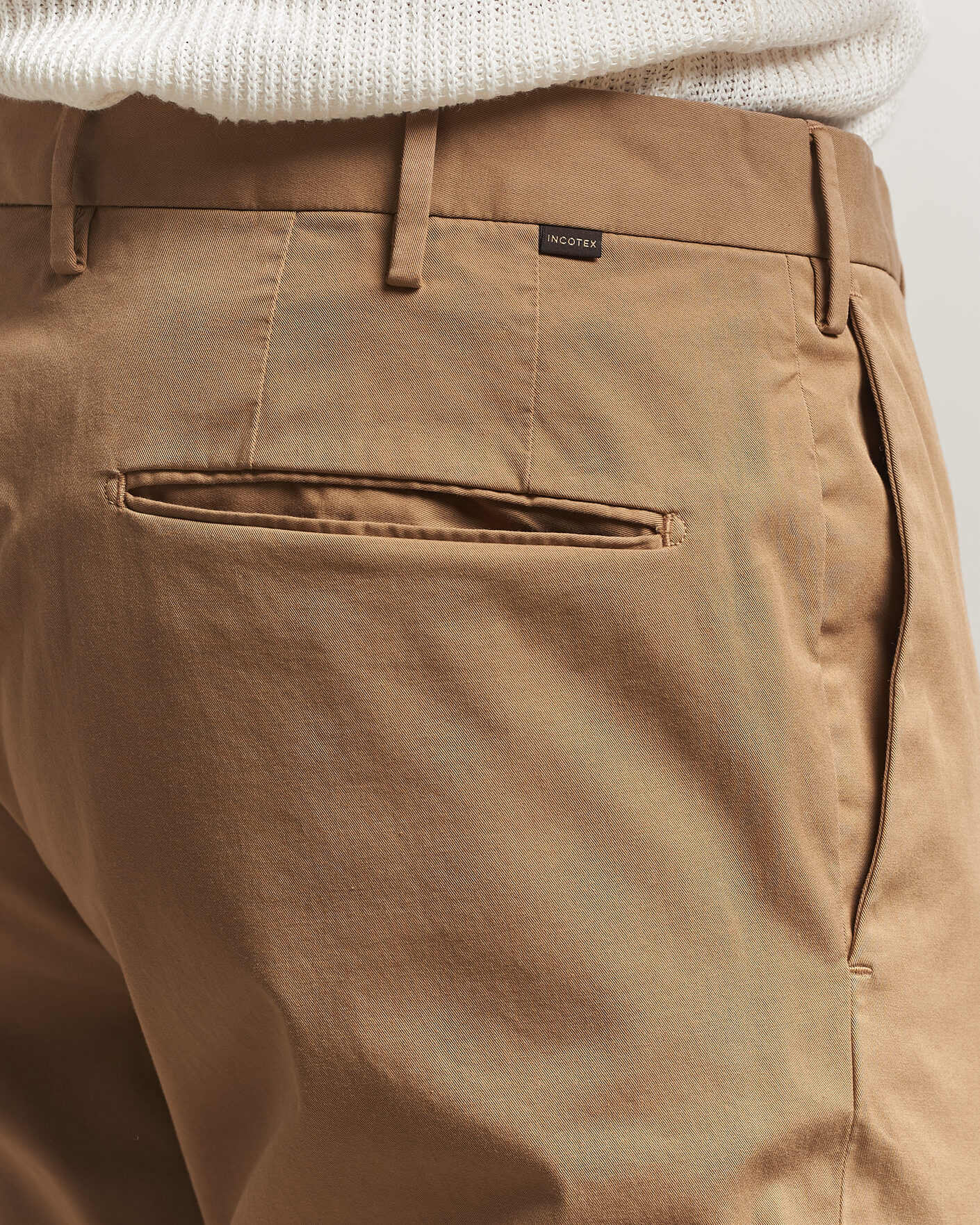 Men | Trousers | Incotex | Slim Fit Comfort Chinos Khaki