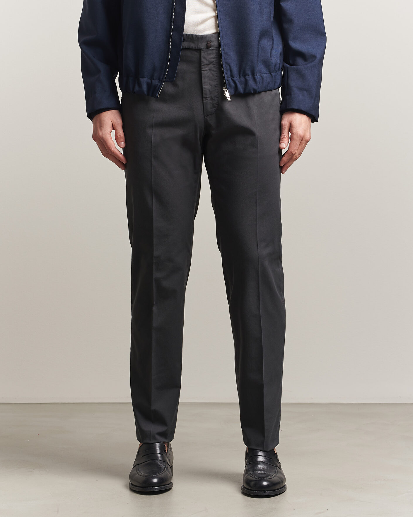 Men | Trousers | Incotex | Regular Fit Comfort Chinos Dark Grey