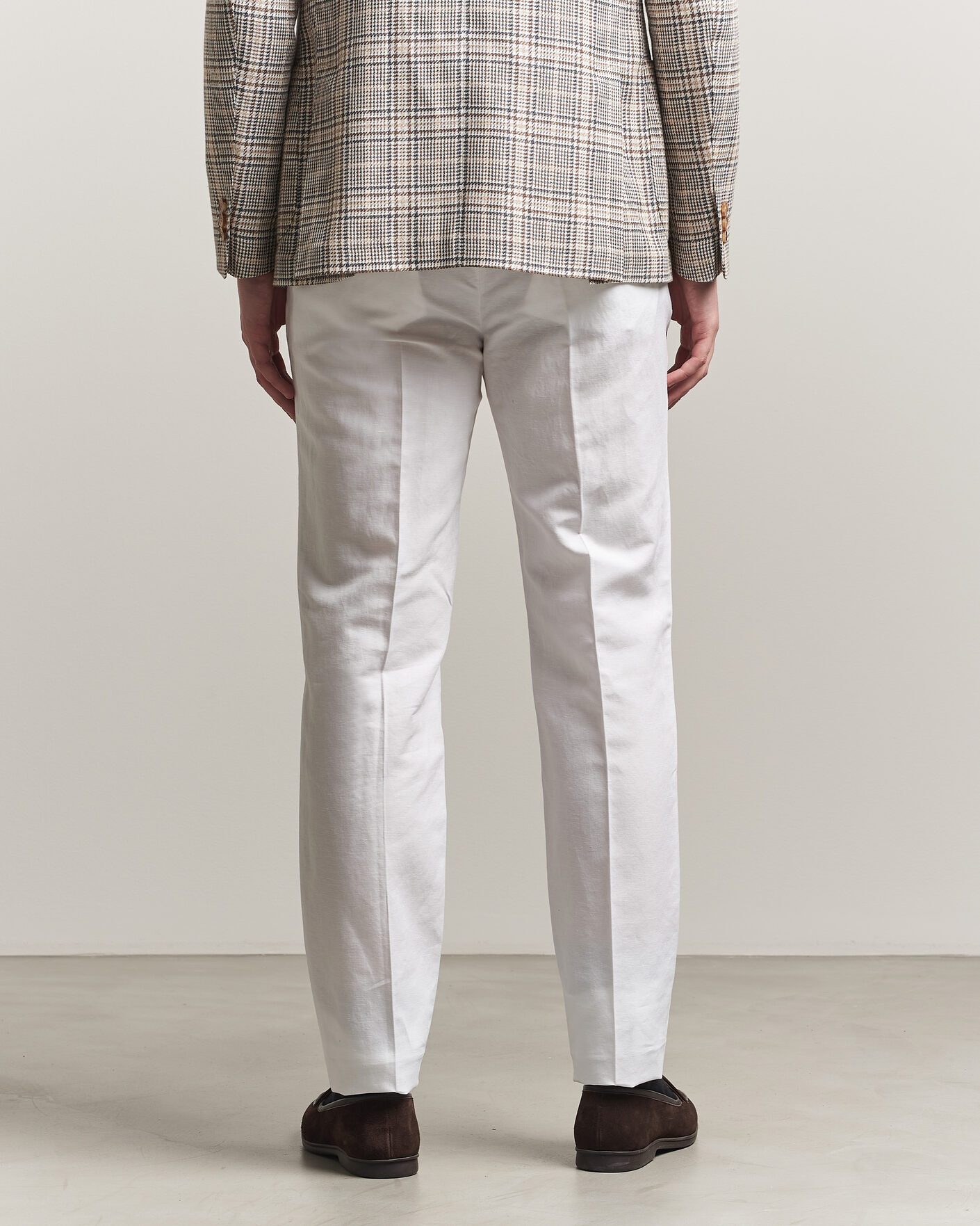 Men | Trousers | Incotex | Regular Fit Chinolino Trousers White