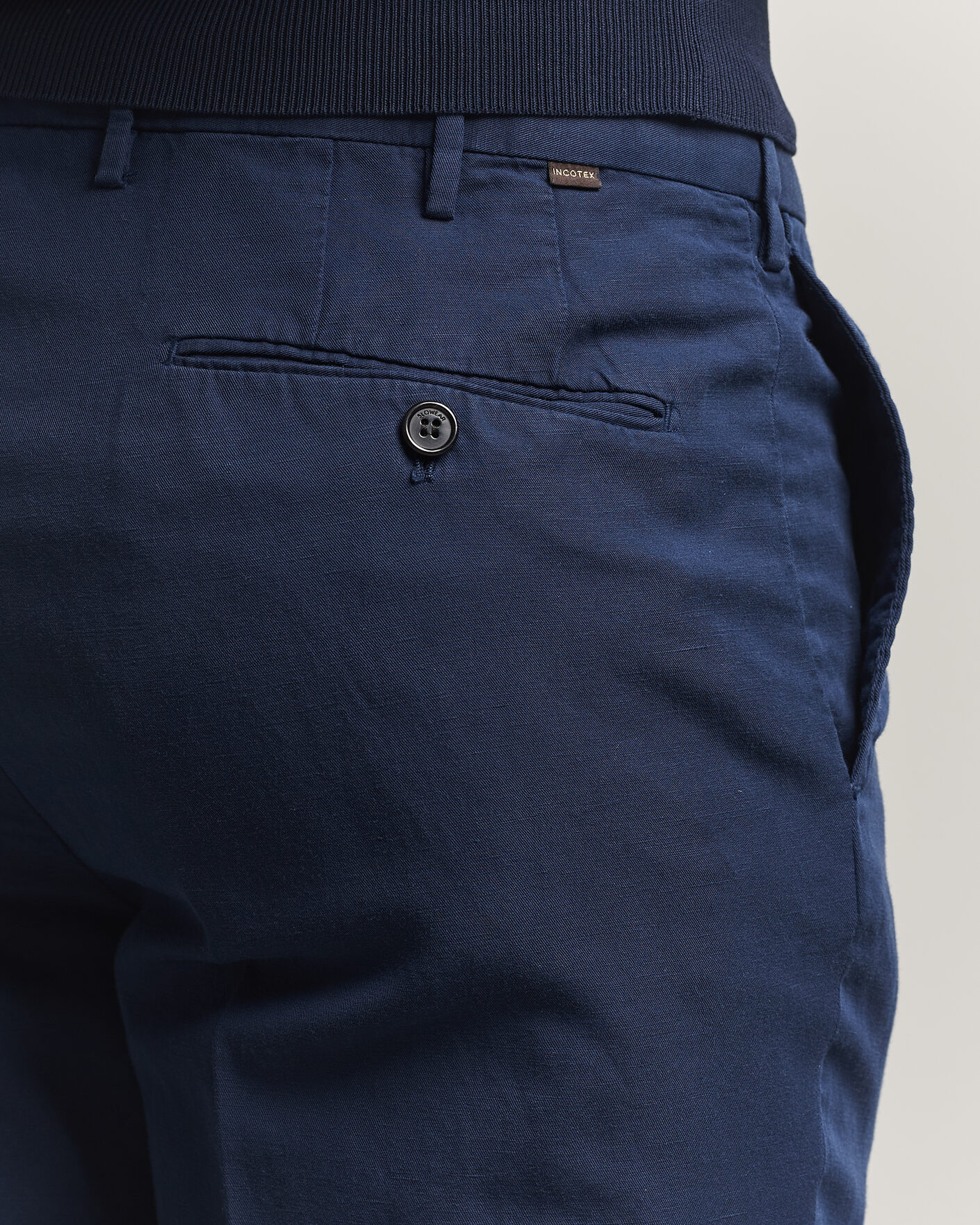 Men | Trousers | Incotex | Regular Fit Chinolino Trousers Navy